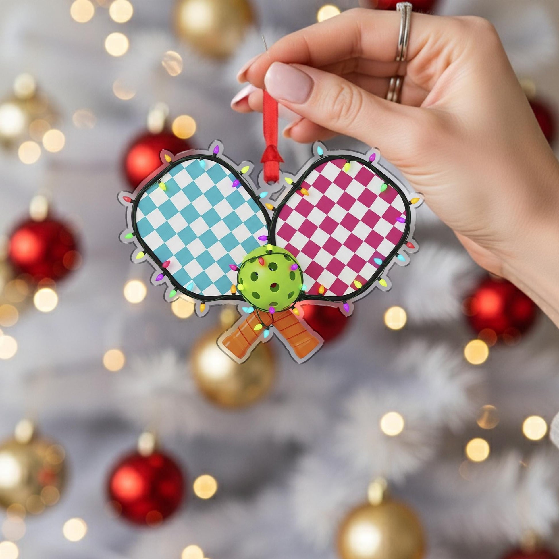 Personalized Pickleball Paddle Ornament: Custom Player Gift