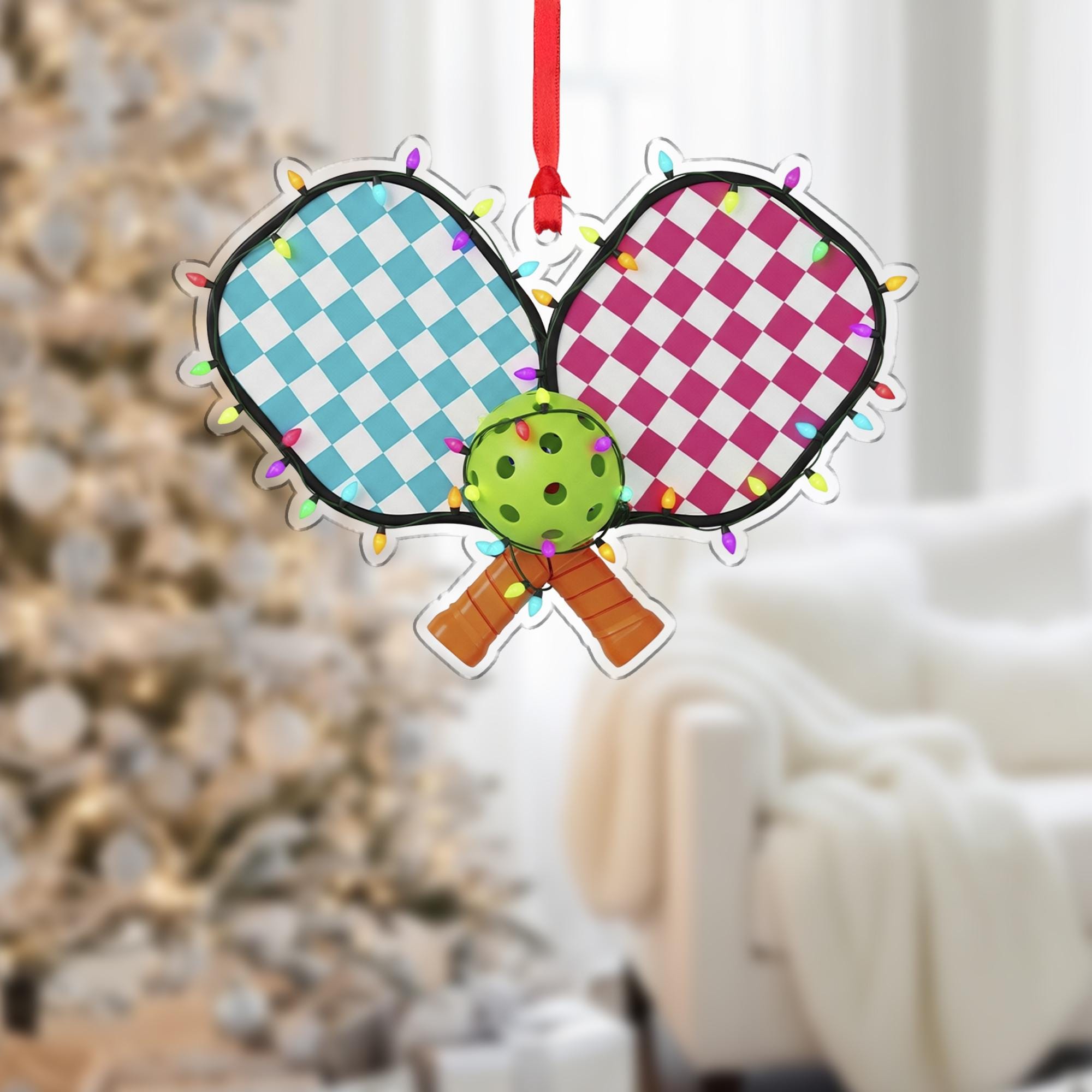 Personalized Pickleball Paddle Ornament: Custom Player Gift