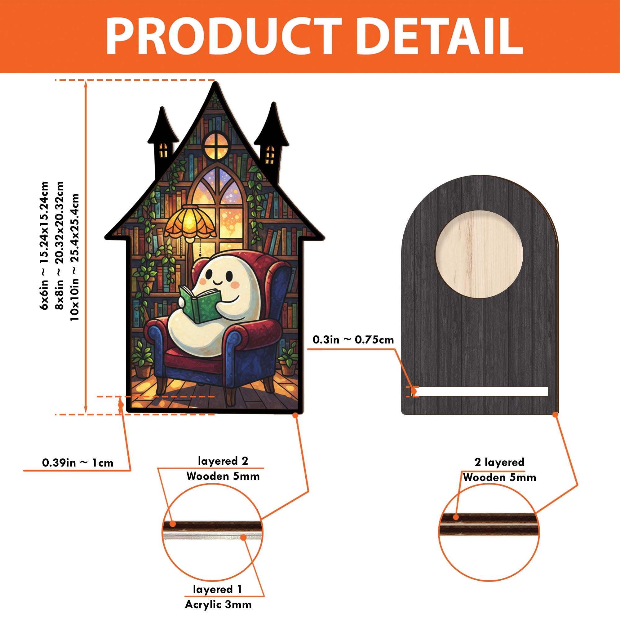 Halloween Ghost Suncatcher Candle Holder: Spooky Tea Light Decor