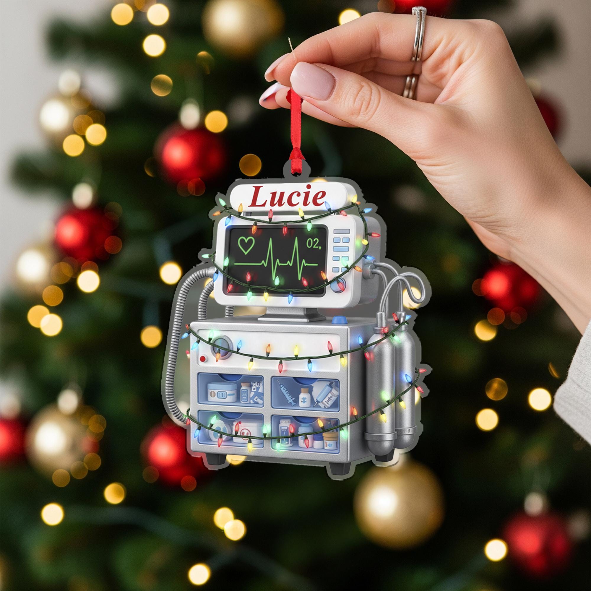 Personalized Medical Ornament • Custom Healthcare Worker Gift • Nurse Doctor Christmas Decor