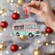 Personalized Donut Truck Christmas Ornament: Custom Bakery Gift