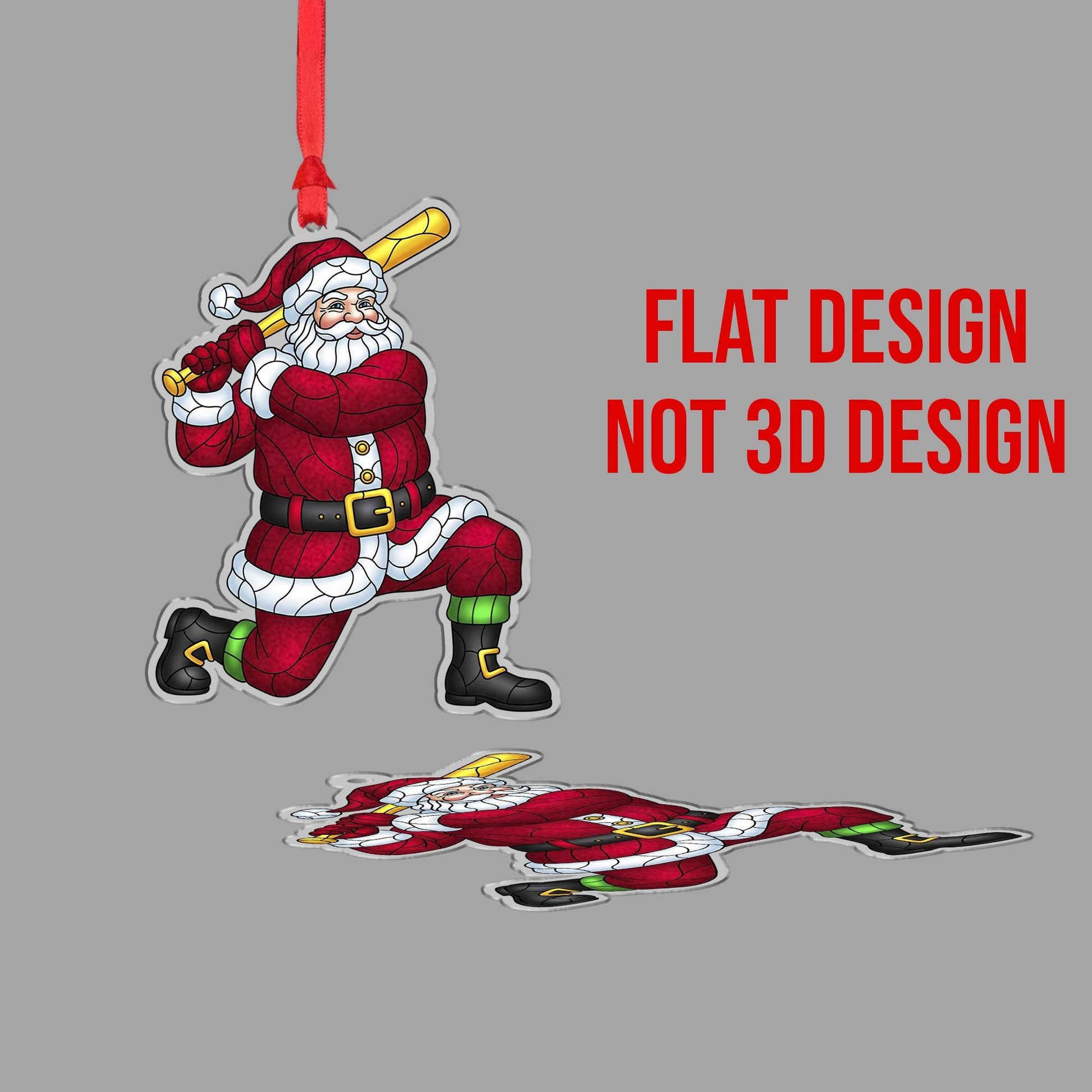 Santa Baseball Ornament: Christmas Sports Decoration