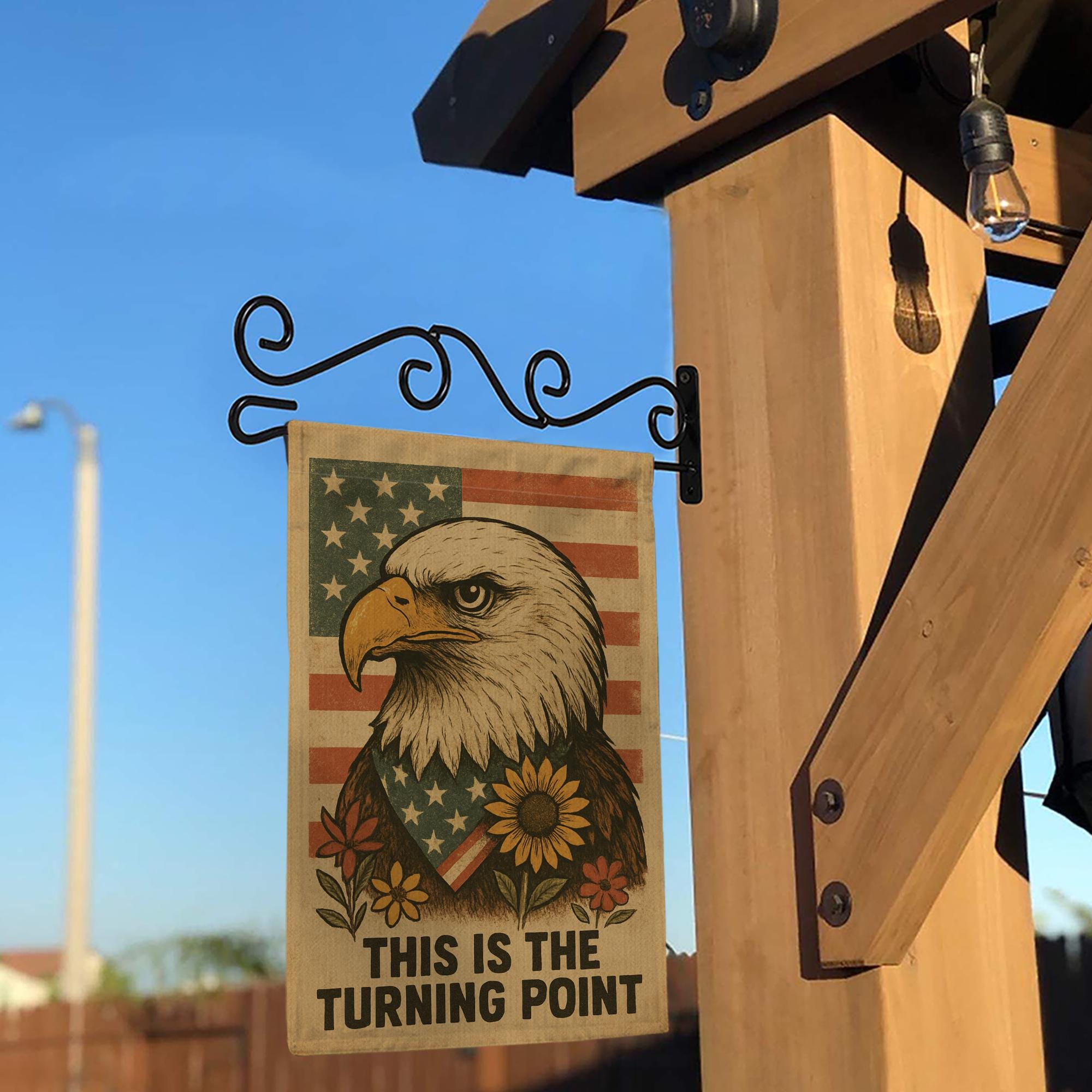 Garden Flag • Bald Eagle Outdoor Decor • American Pride Yard Banner Gift