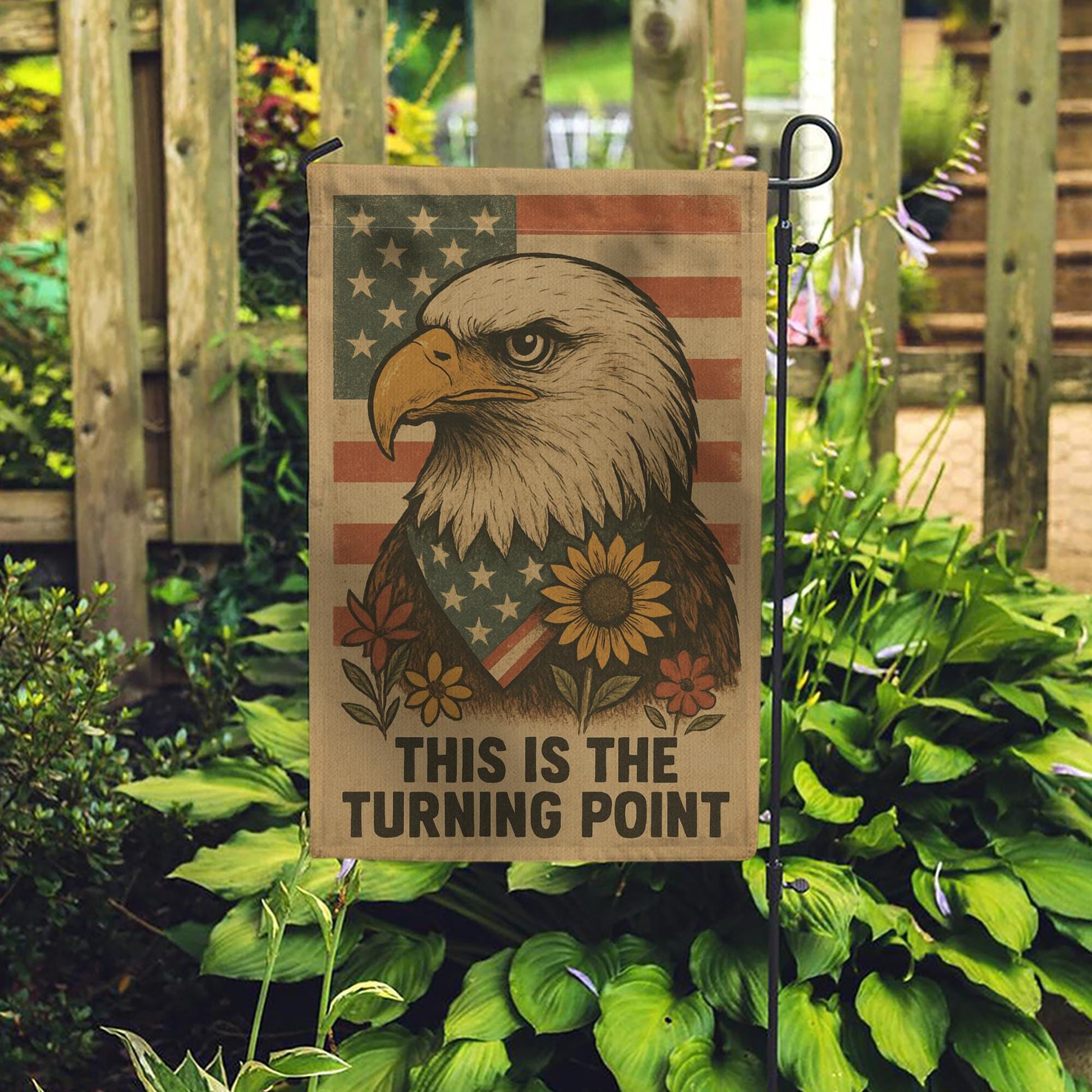 Garden Flag • Bald Eagle Outdoor Decor • American Pride Yard Banner Gift