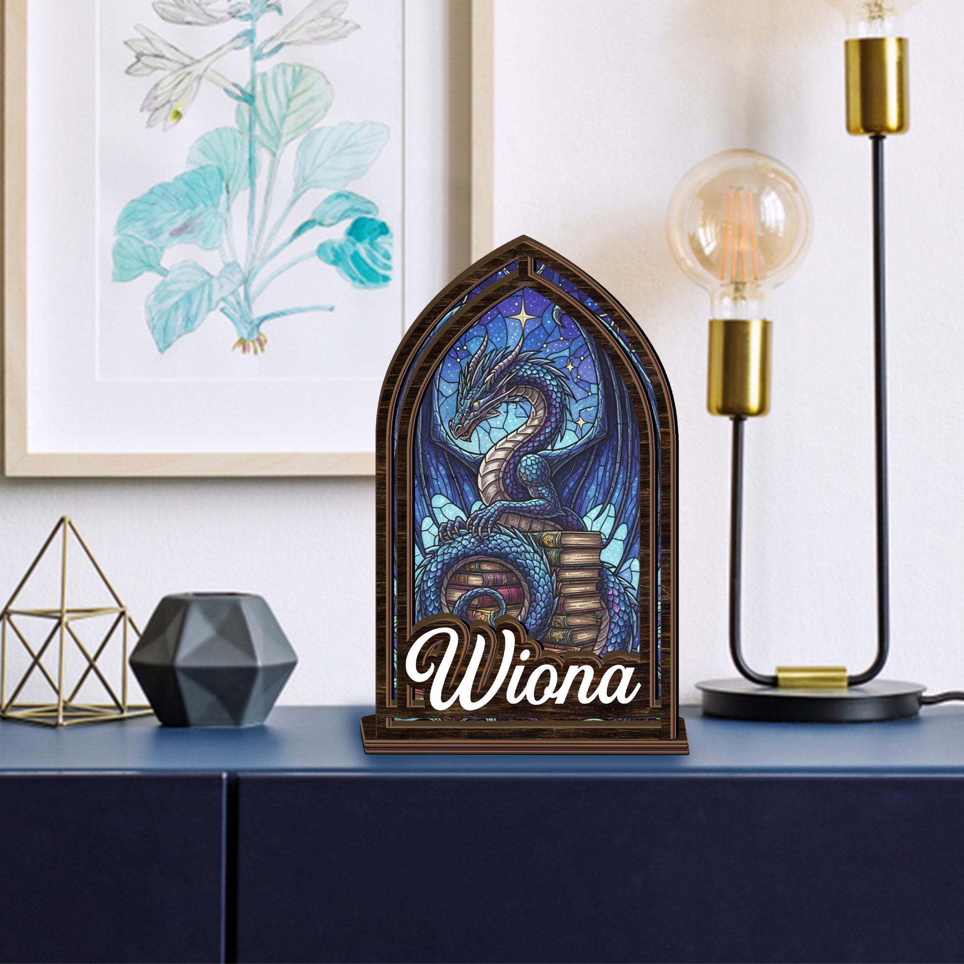 Bookish Dragon Candle Holder • Fantasy Fantasy Gothic Decor • Personalized Reading Nook Gift