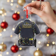 Personalized Police Officer Ornament – Custom Name Uniform Christmas Tree Decoration Gift