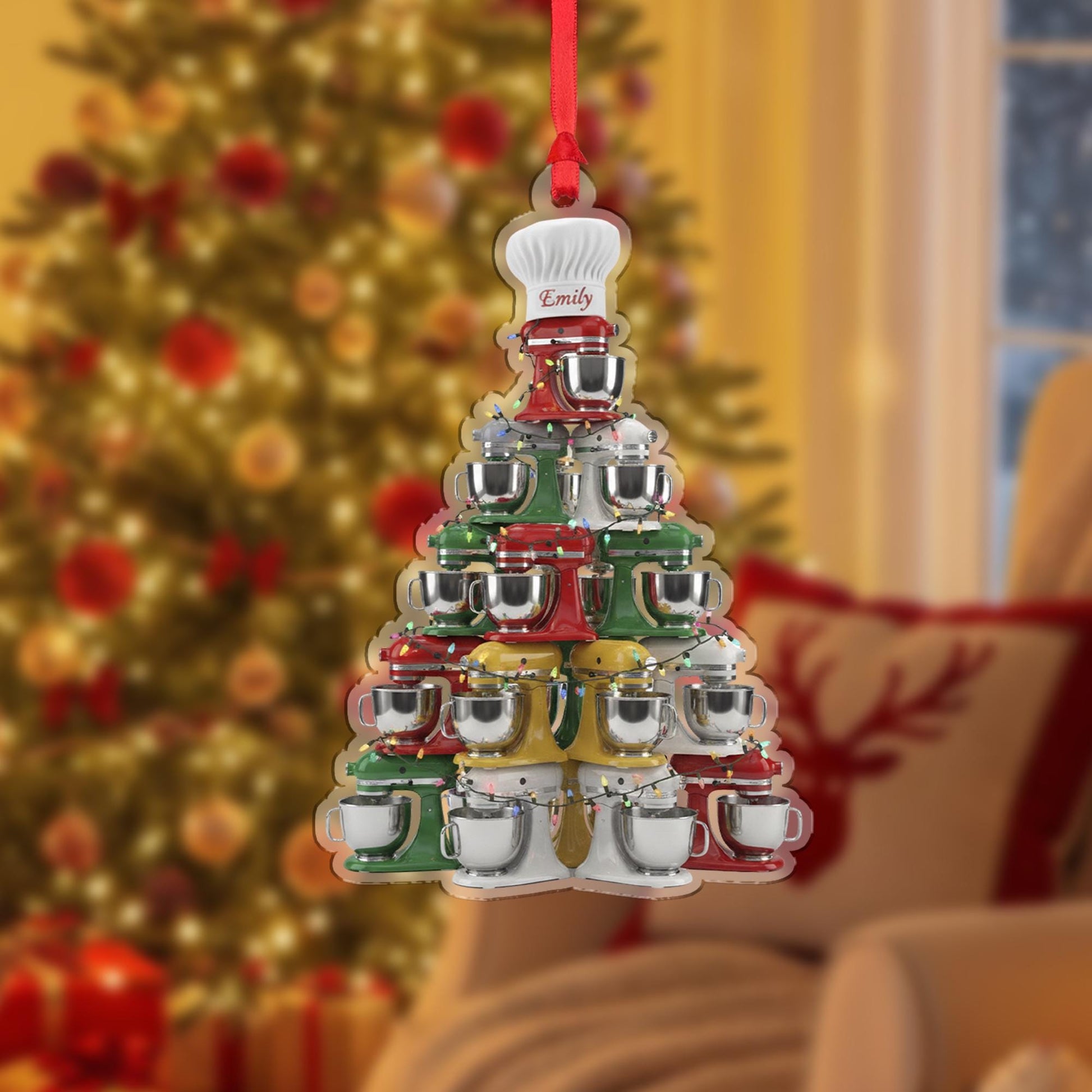 Personalized Stand Mixer Christmas Ornament: Baker Gift, Chef Kitchen Decor