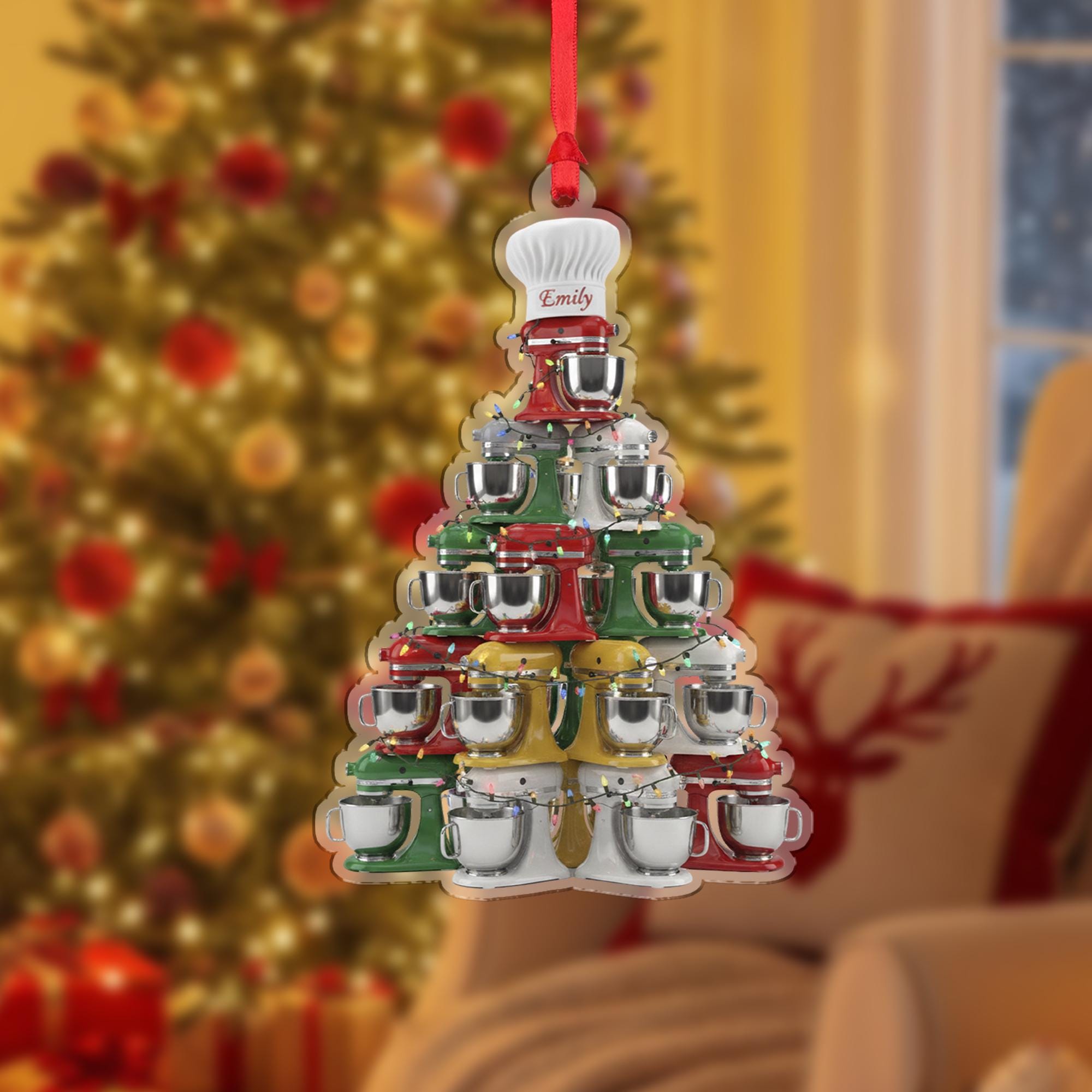 Personalized Stand Mixer Christmas Ornament: Baker Gift, Chef Kitchen Decor
