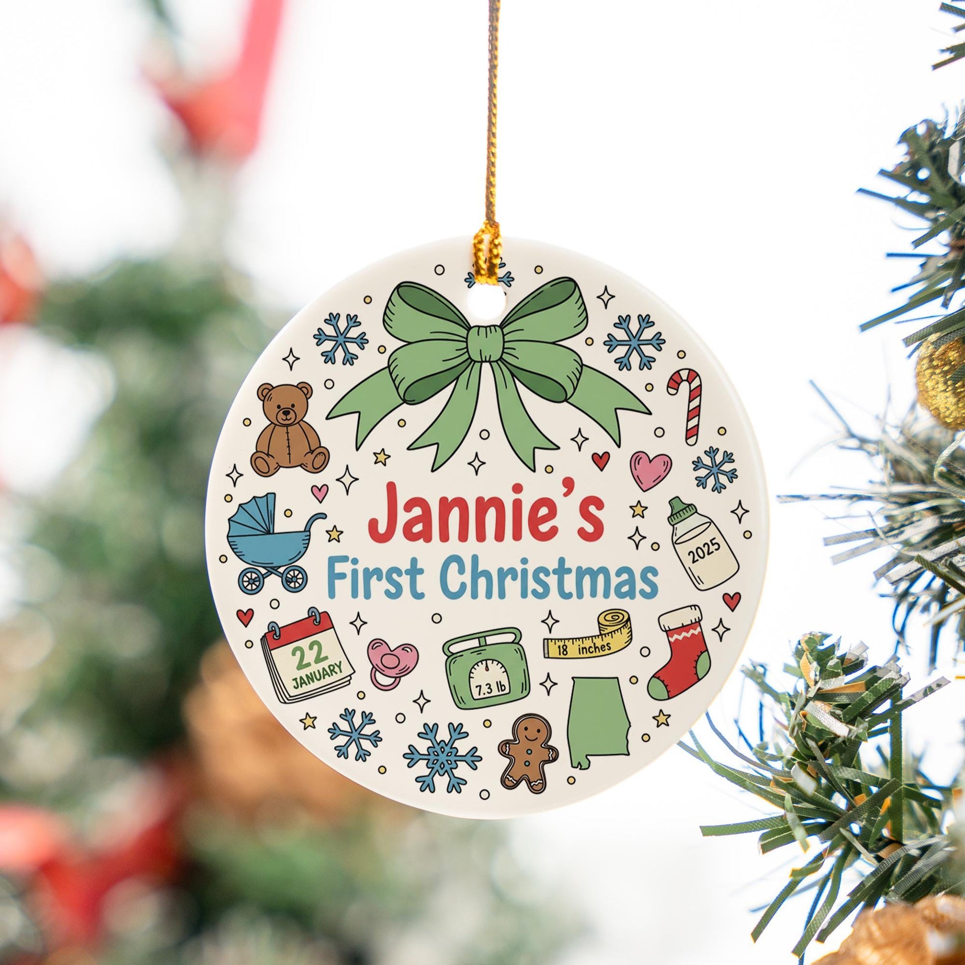 Personalized Baby's First Christmas Ornament: Custom Photo Keepsake