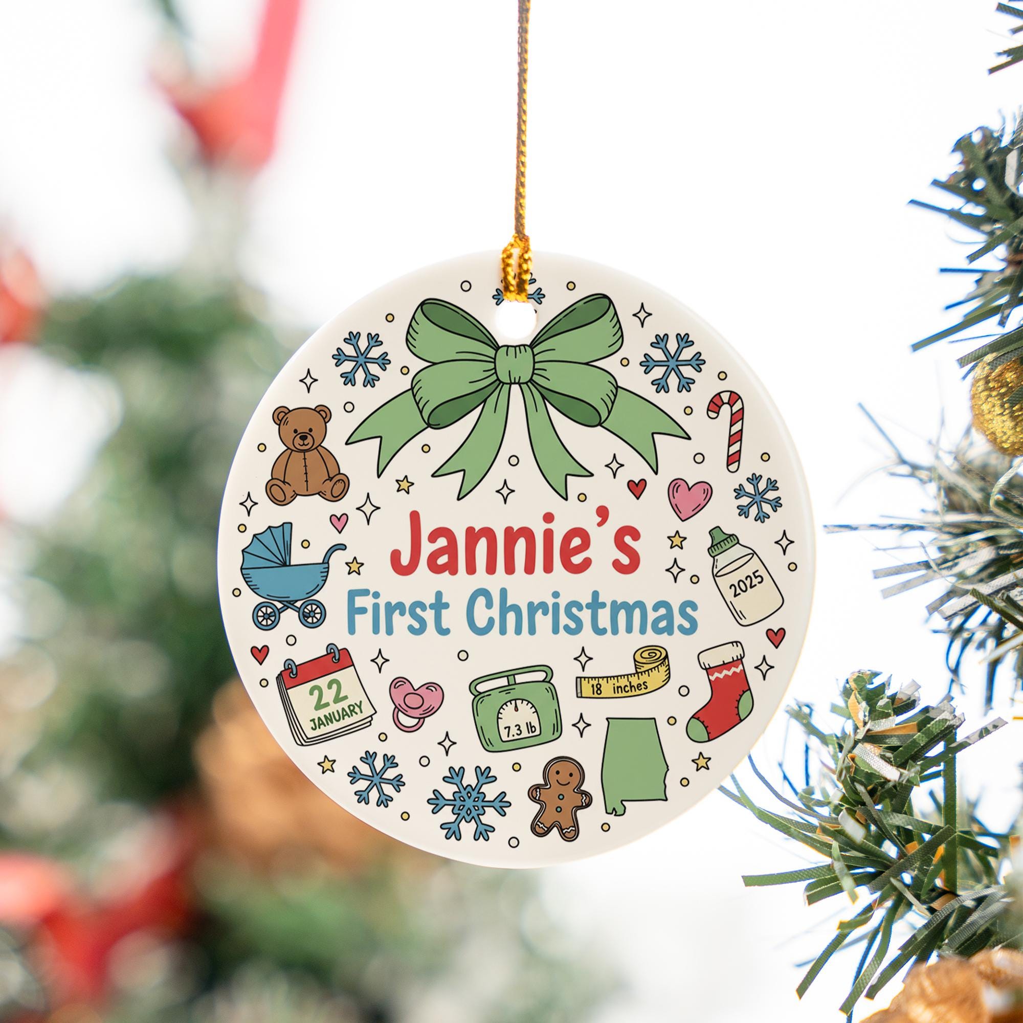 Personalized Baby's First Christmas Ornament: Custom Photo Keepsake