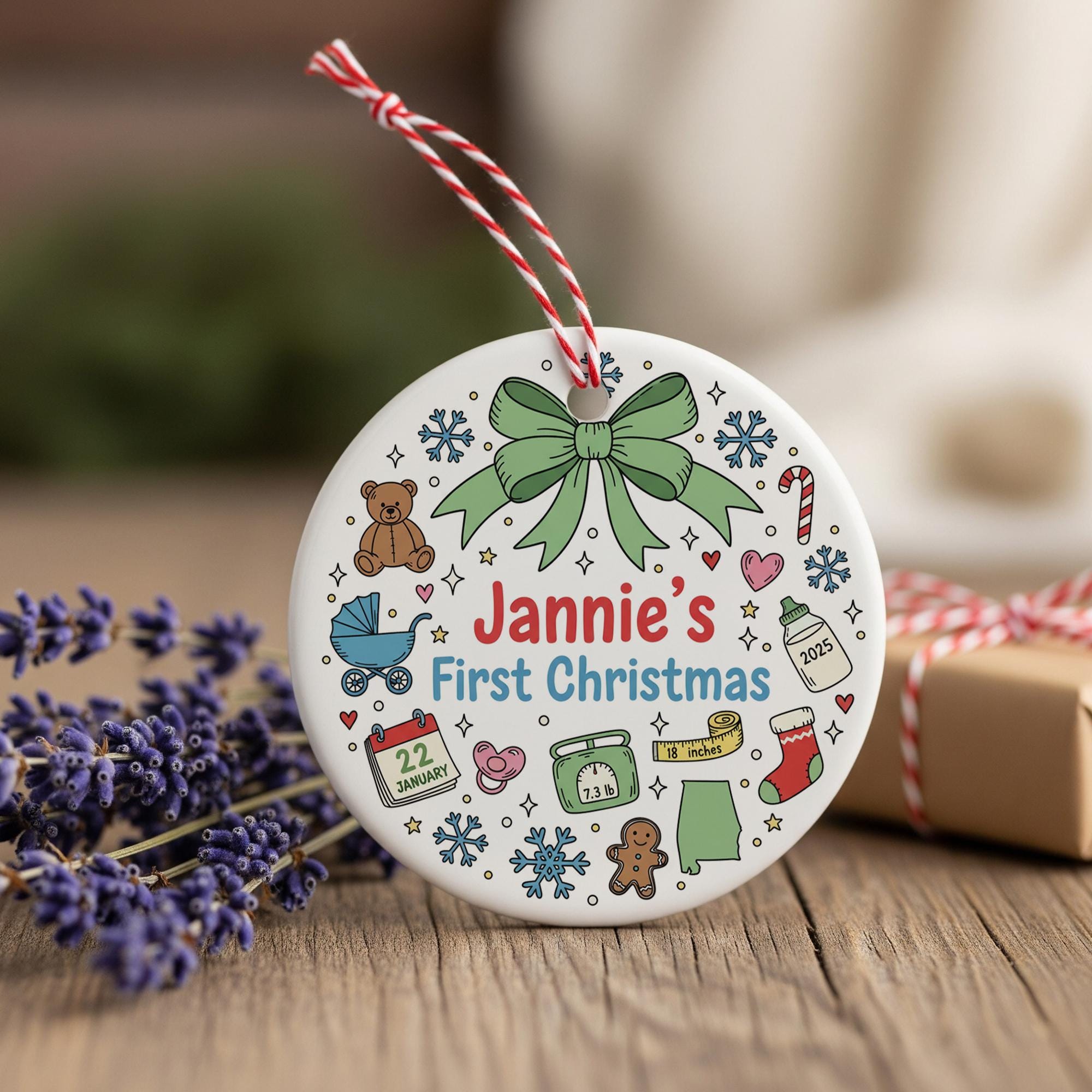 Personalized Baby's First Christmas Ornament: Custom Photo Keepsake