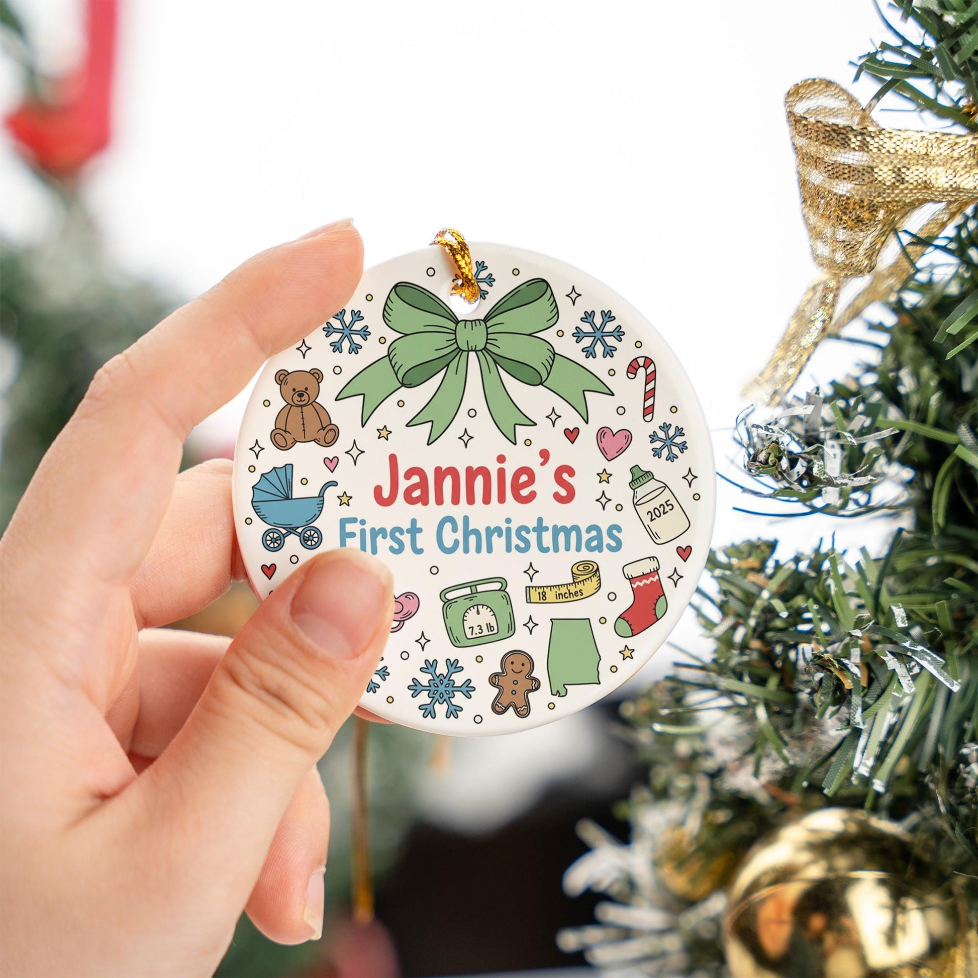 Personalized Baby's First Christmas Ornament: Custom Photo Keepsake