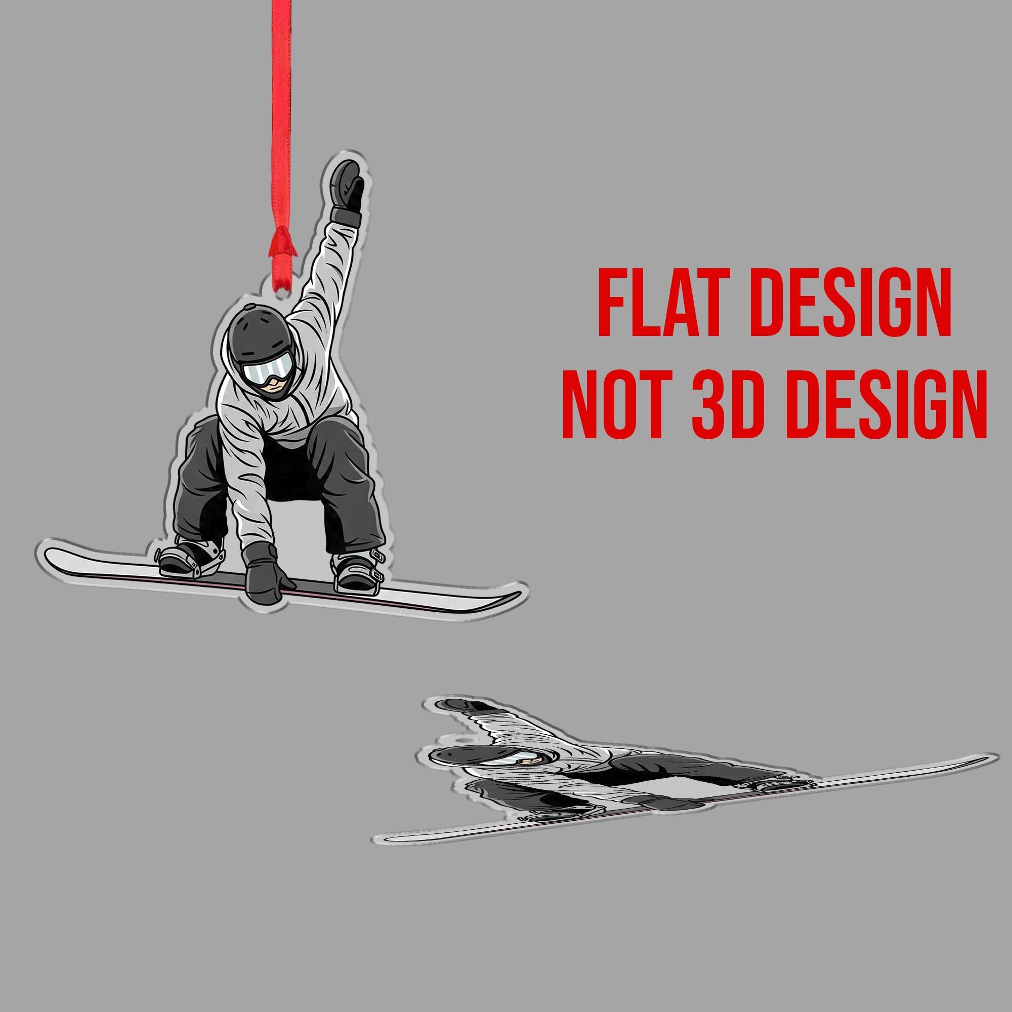 Custom Snowboarder Christmas Ornament – Personalized Winter Sports Tree Decor Gift for Snowboard Lovers