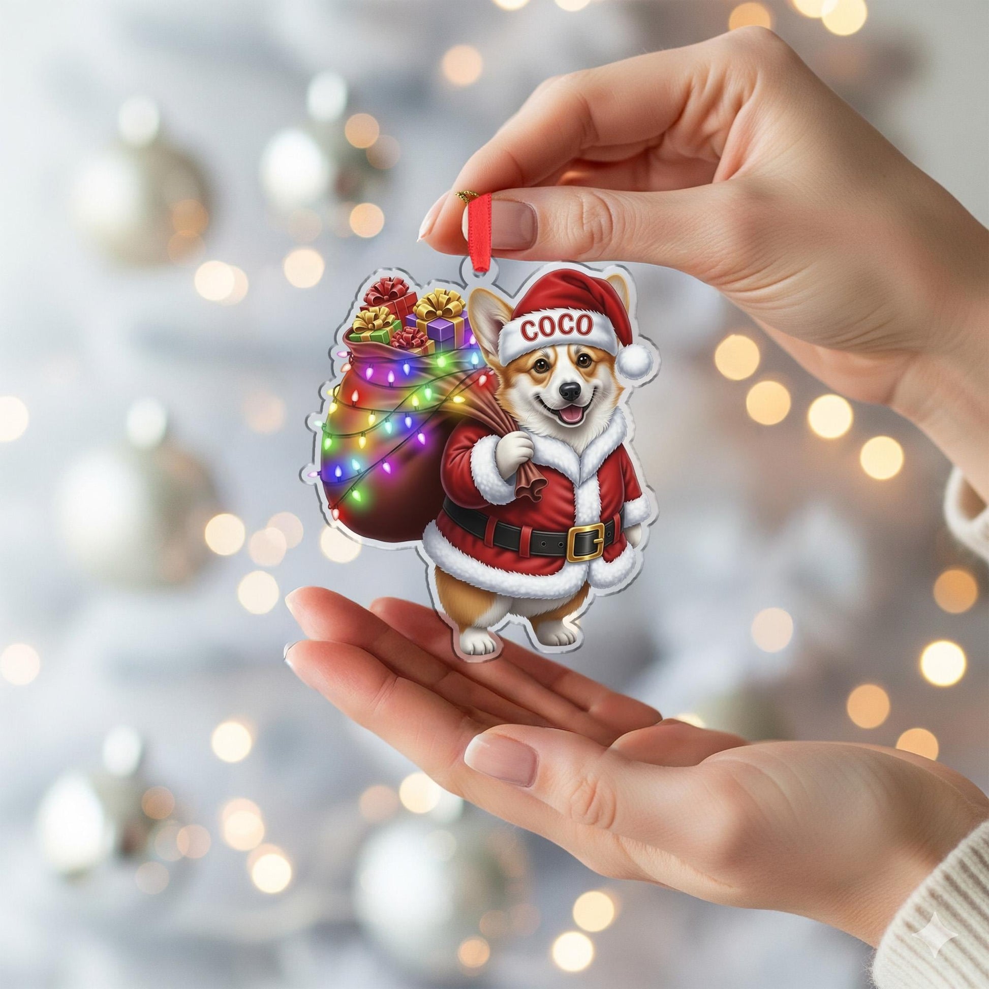 Personalized Dog Ornament: Custom Pet Christmas Tree Decoration