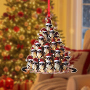 Sugar Glider Christmas Ornament - Santa Hat Holiday Tree Decoration