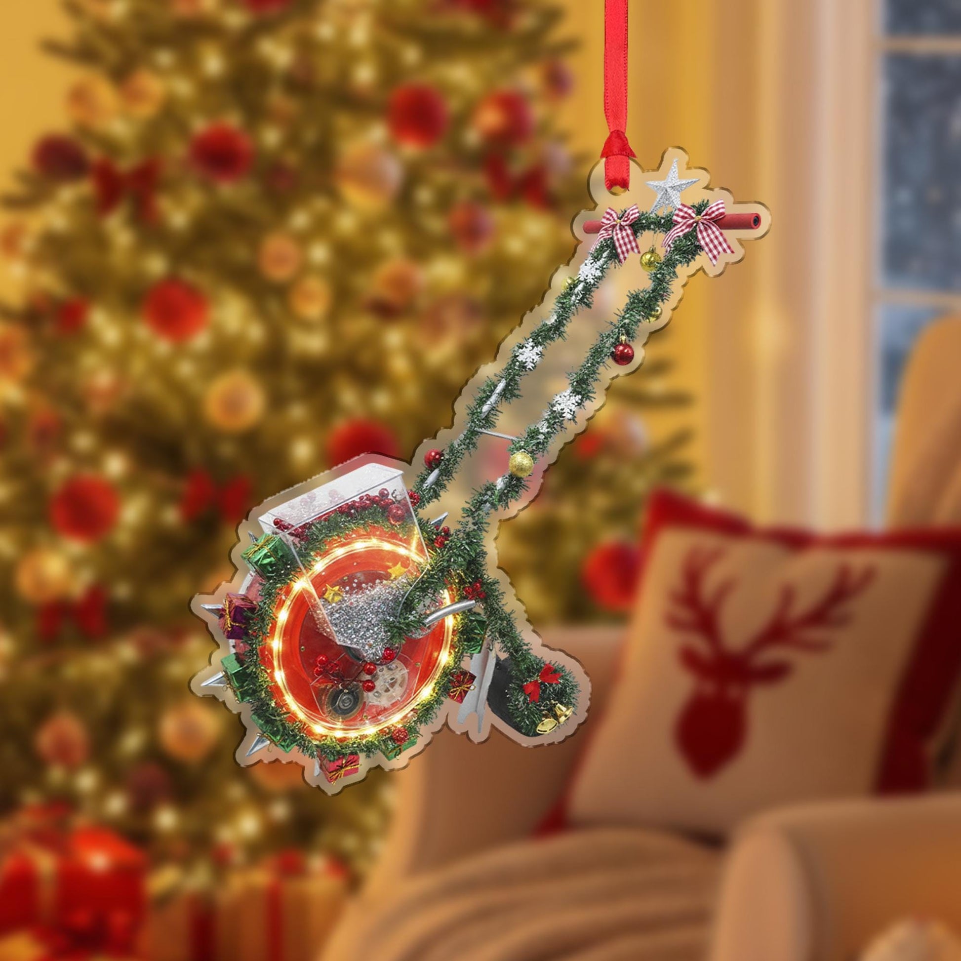 Manual Seeder Ornament Christmas Suncatcher Farm Garden Holiday Decor