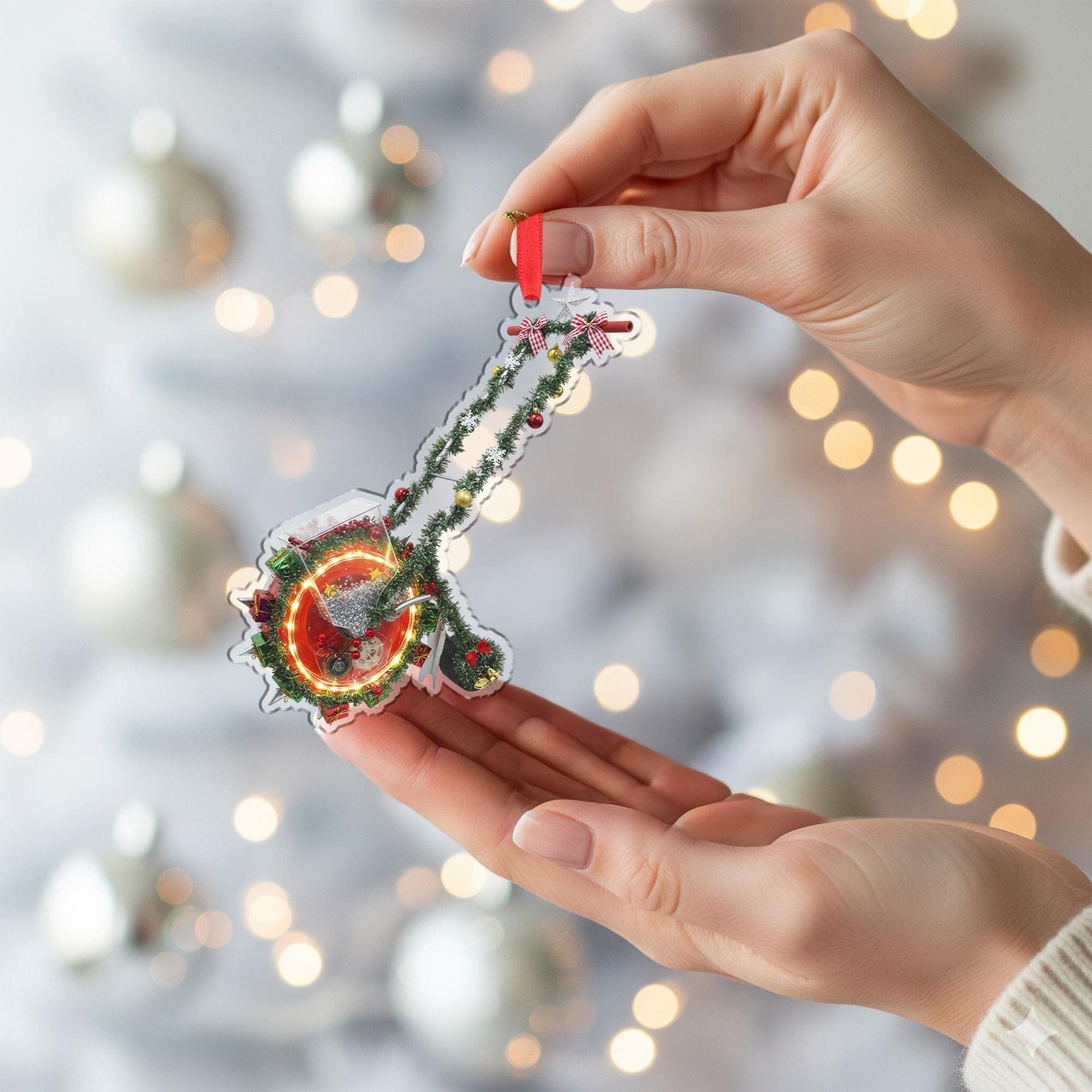 Manual Seeder Ornament Christmas Suncatcher Farm Garden Holiday Decor