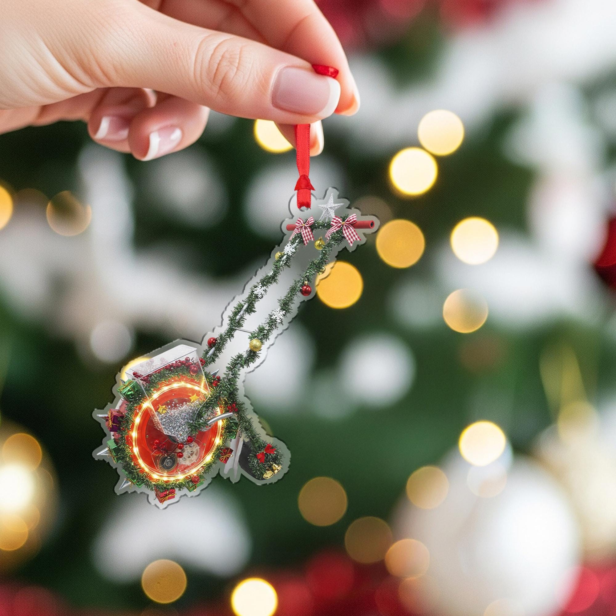 Manual Seeder Ornament Christmas Suncatcher Farm Garden Holiday Decor