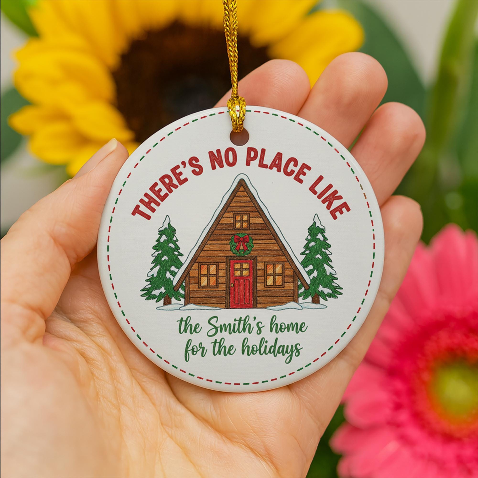 Personalized Ceramic Ornament: Custom Family Home Decoration Christmas Holiday Keepsake