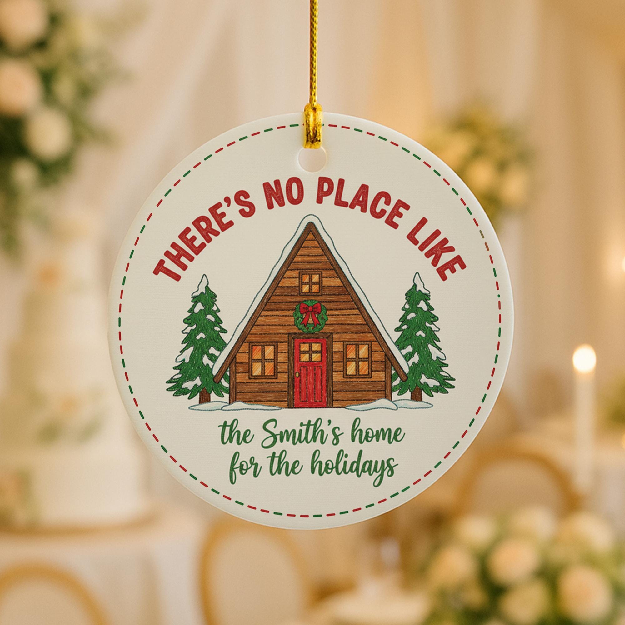 Personalized Ceramic Ornament: Custom Family Home Decoration Christmas Holiday Keepsake