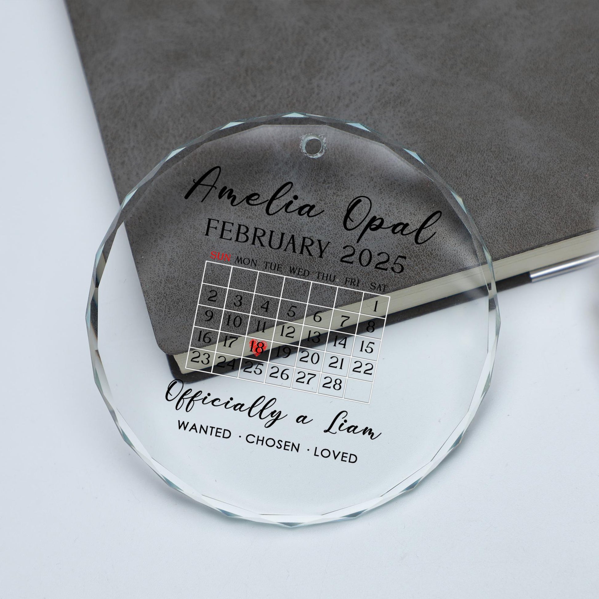 Adoption Day Ornament – Custom Calendar Gift with Child’s Name and Gotcha Date
