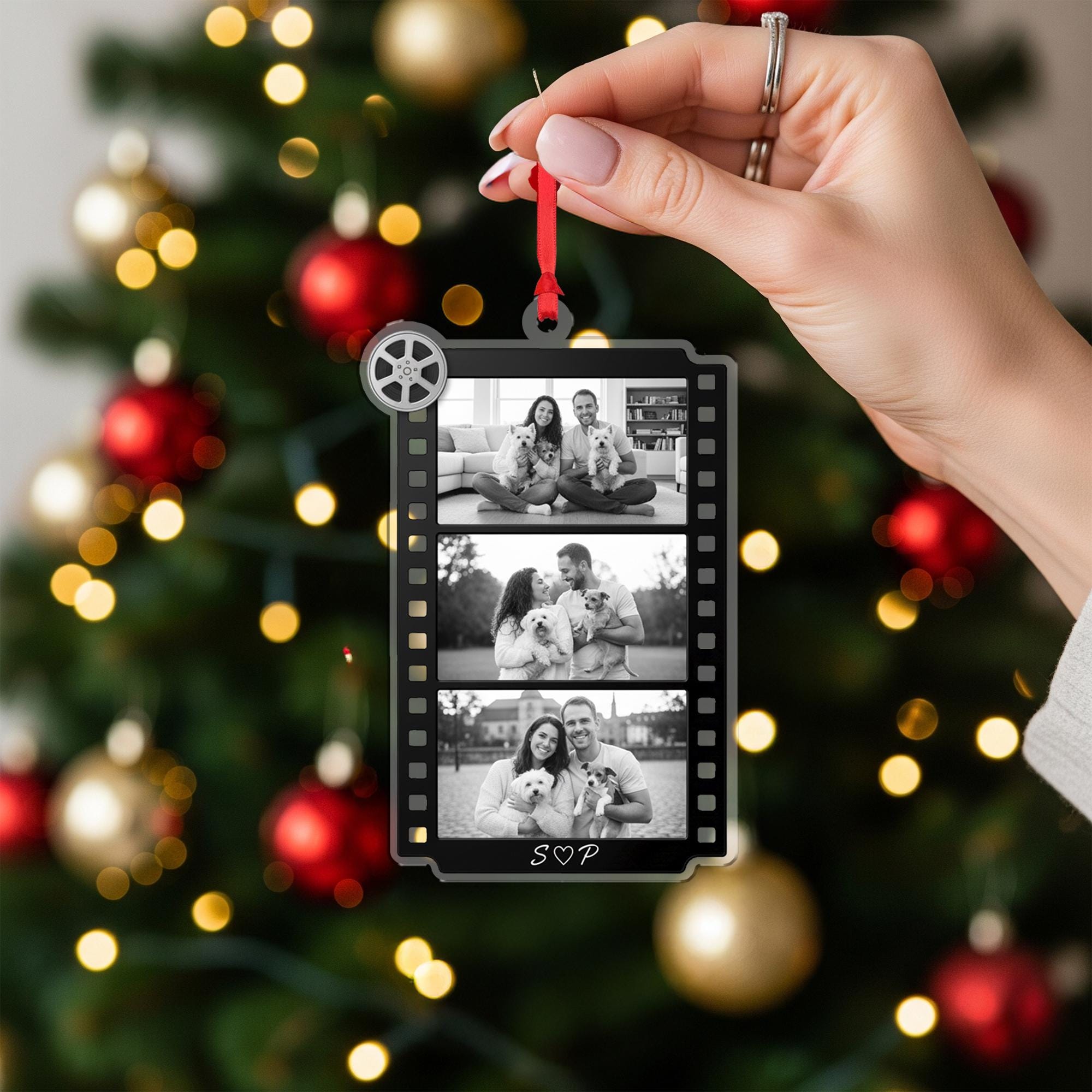 Personalized Film Reel Photo Ornament: Custom Keepsake Gift
