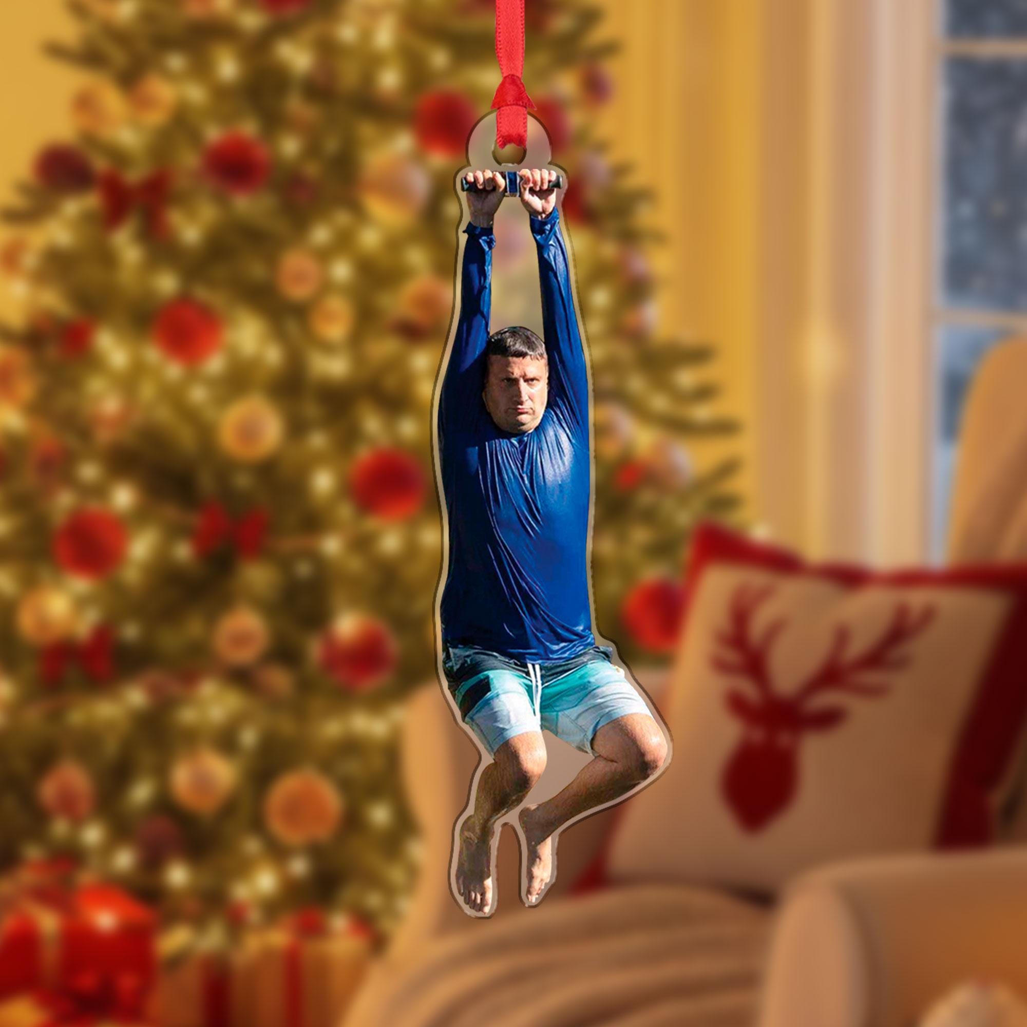 Tim Robinson Zipline Acrylic Ornament: ITYSL Christmas Decor