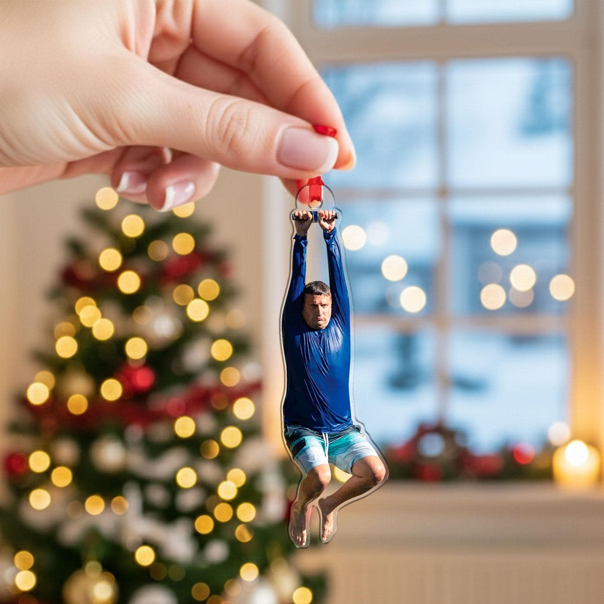 Tim Robinson Zipline Acrylic Ornament: ITYSL Christmas Decor
