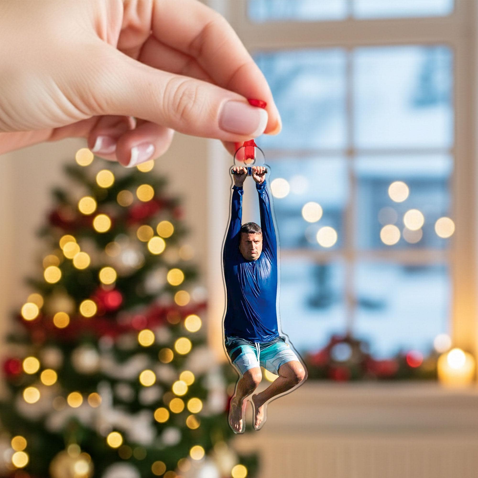 Tim Robinson Zipline Acrylic Ornament: ITYSL Christmas Decor