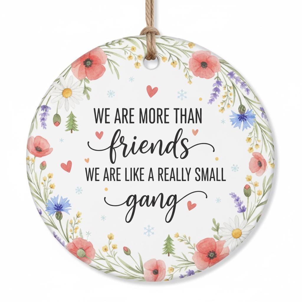 Friendship Ornament – Funny Ceramic Keepsake Gift for Best Friends