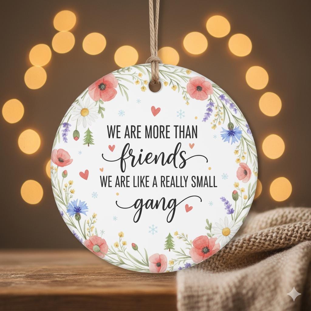 Friendship Ornament – Funny Ceramic Keepsake Gift for Best Friends