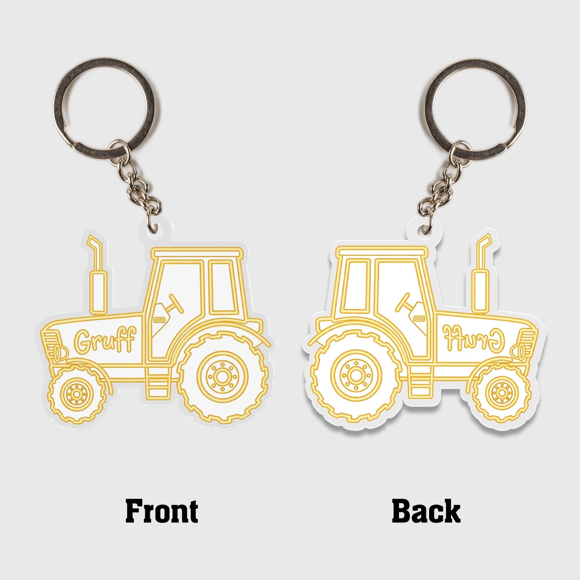 Custom Tractor Keychain | Personalized Farm Keyring | Farmer Gift Idea | Kids Tractor Bag Charm | Agriculture Equipment Accessory