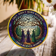 Witch Glass Suncatcher – Feminist Glass Empowerment Window Decor