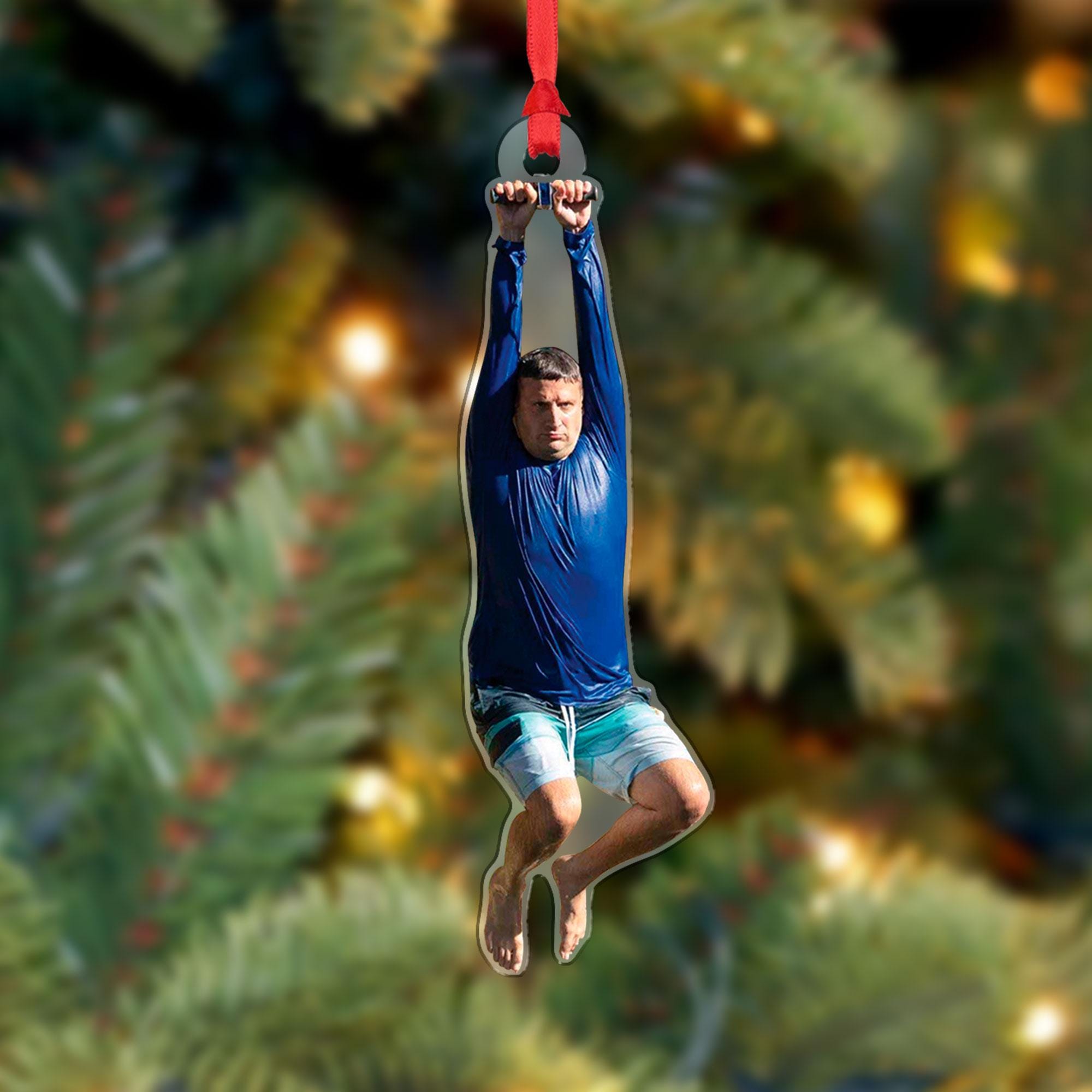 Funny Tim Robinson Zipline Acrylic Ornament: Zipline Christmas Decor