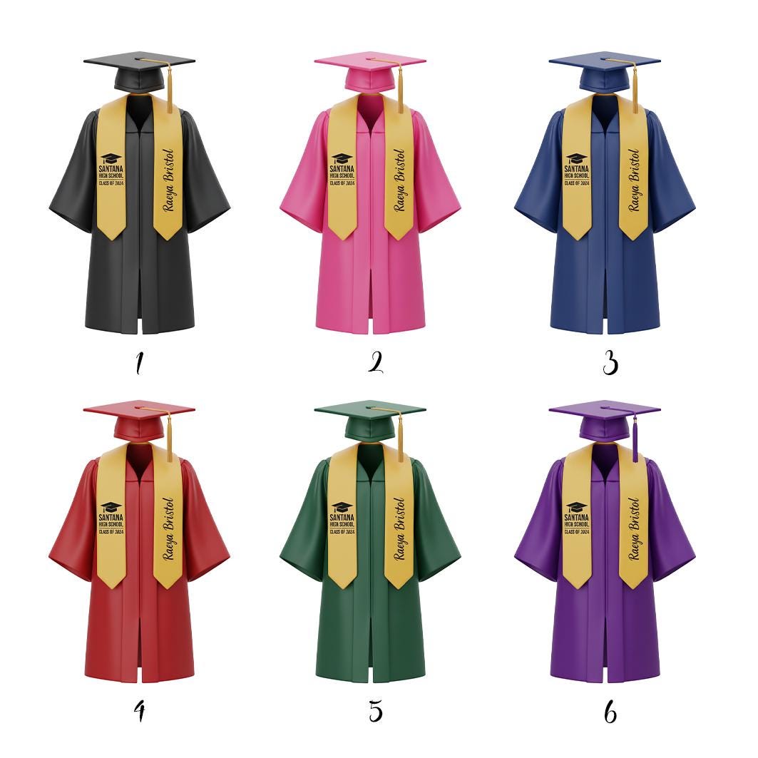 Graduation Cap and Gown Ornament – Personalized Graduate Name & Year Keepsake Gift