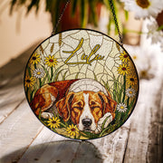 Custom Pet Window Hanging: Personalized Dog Portrait Glass Sun Catcher Decoration
