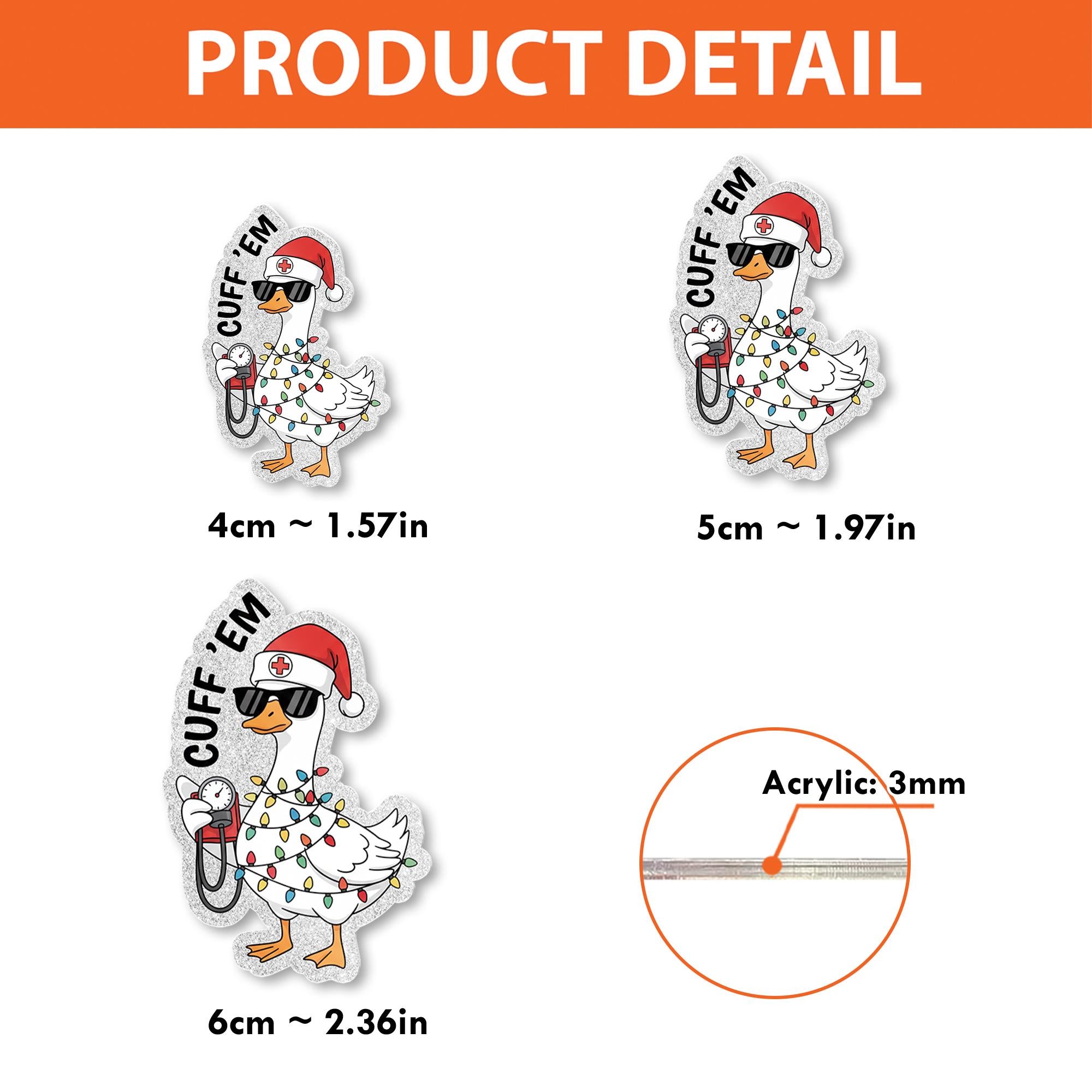 Christmas Badge Reel: Goose with Santa Hat and Holiday Lights