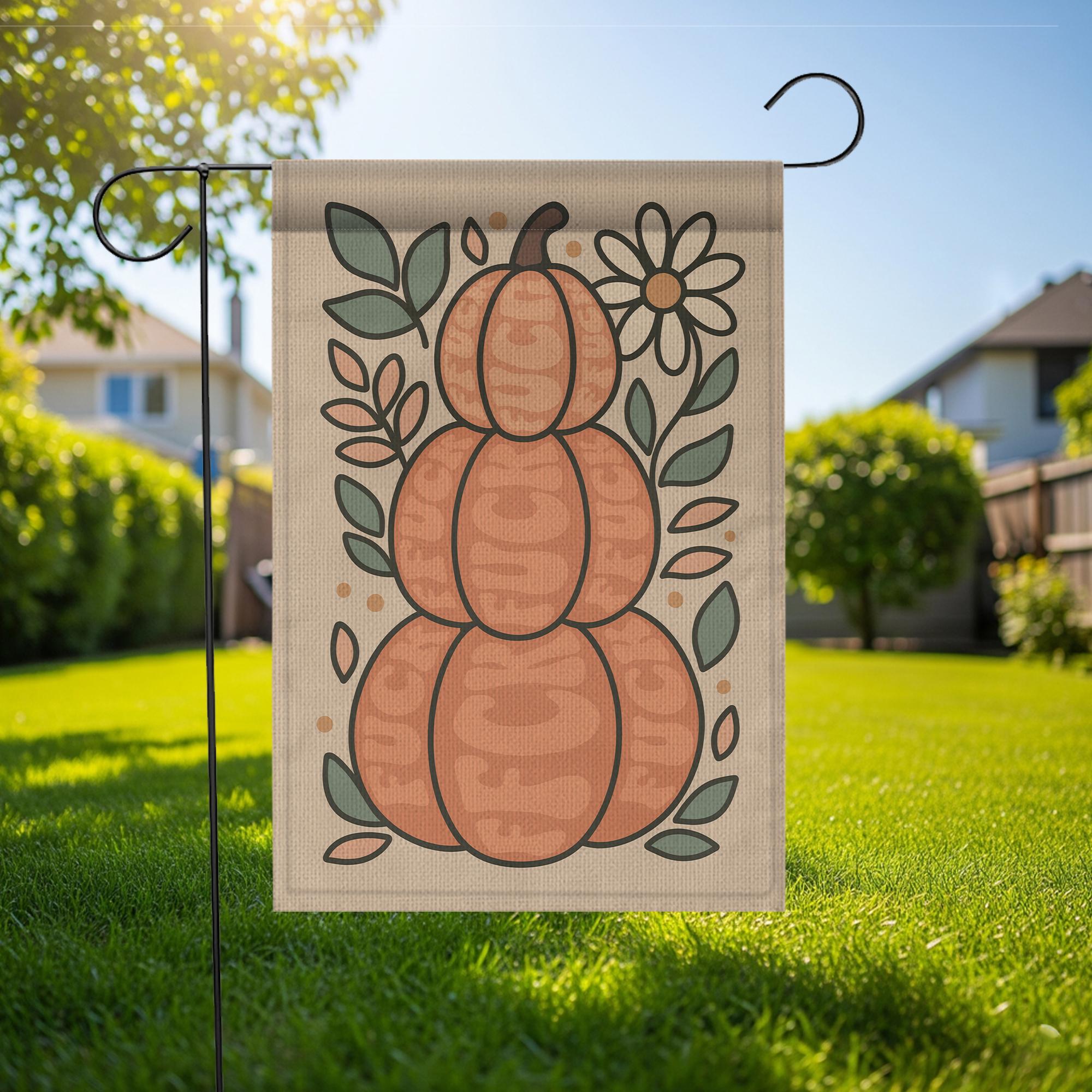 Autumn Garden Flag – Pumpkin Resist Fascism Outdoor Yard Décor Fall Thanksgiving Sign