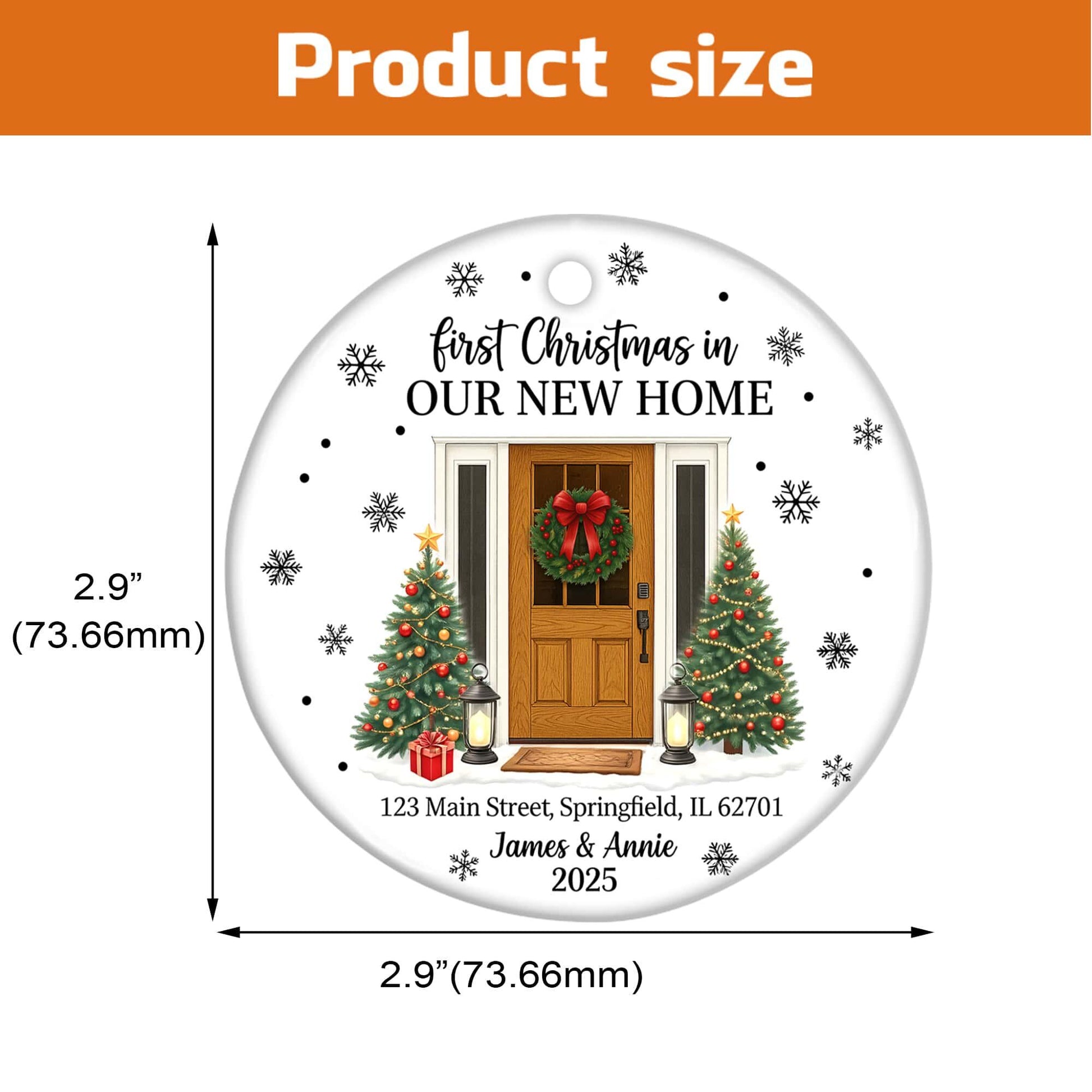 Personalized "First Christmas in Our New Home" Photo Ornament