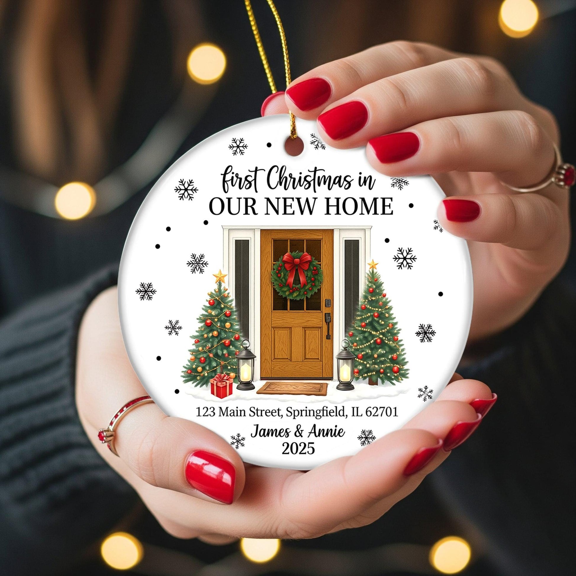 Personalized "First Christmas in Our New Home" Photo Ornament