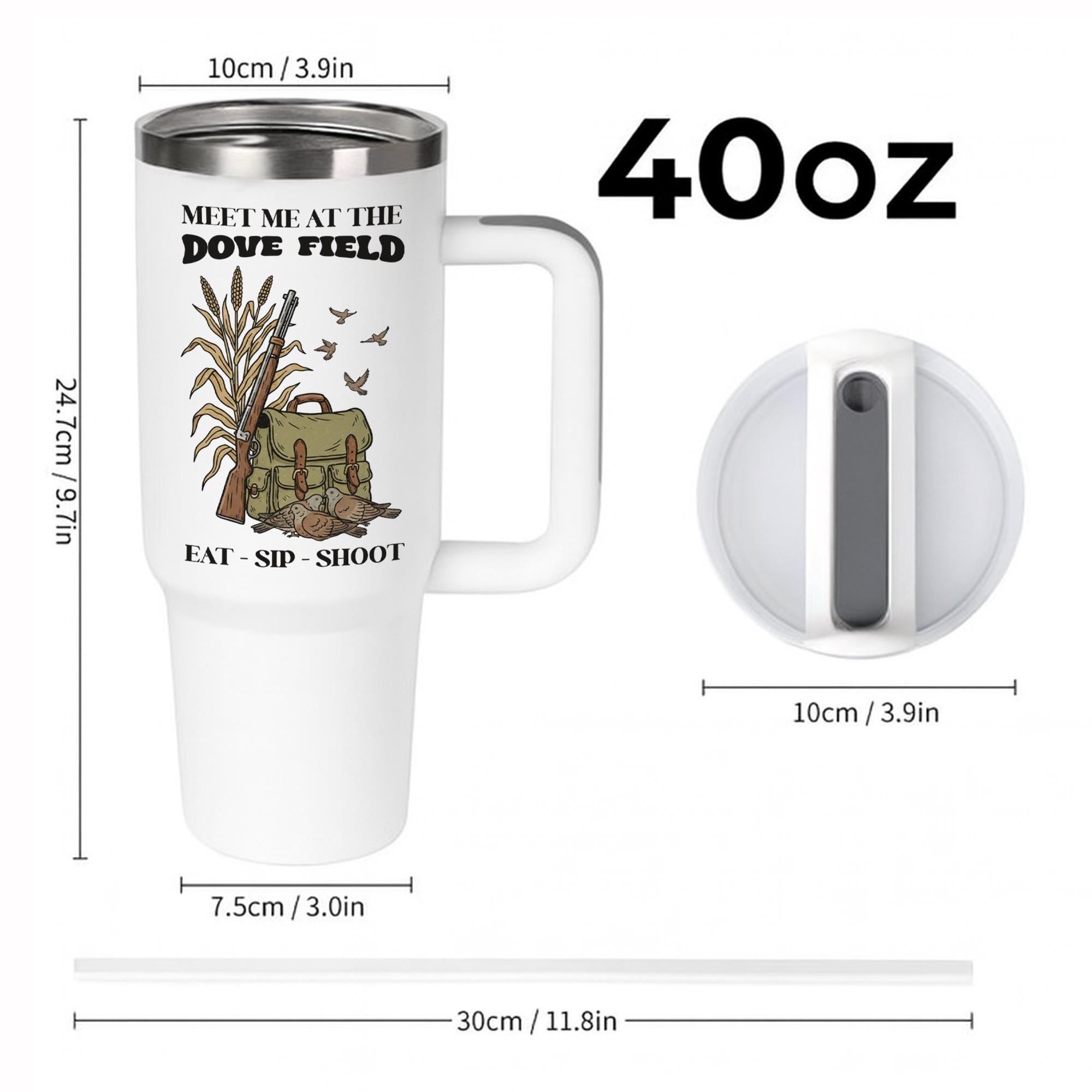 Dove Hunting Tumbler: 40oz Stainless Steel Travel Mug