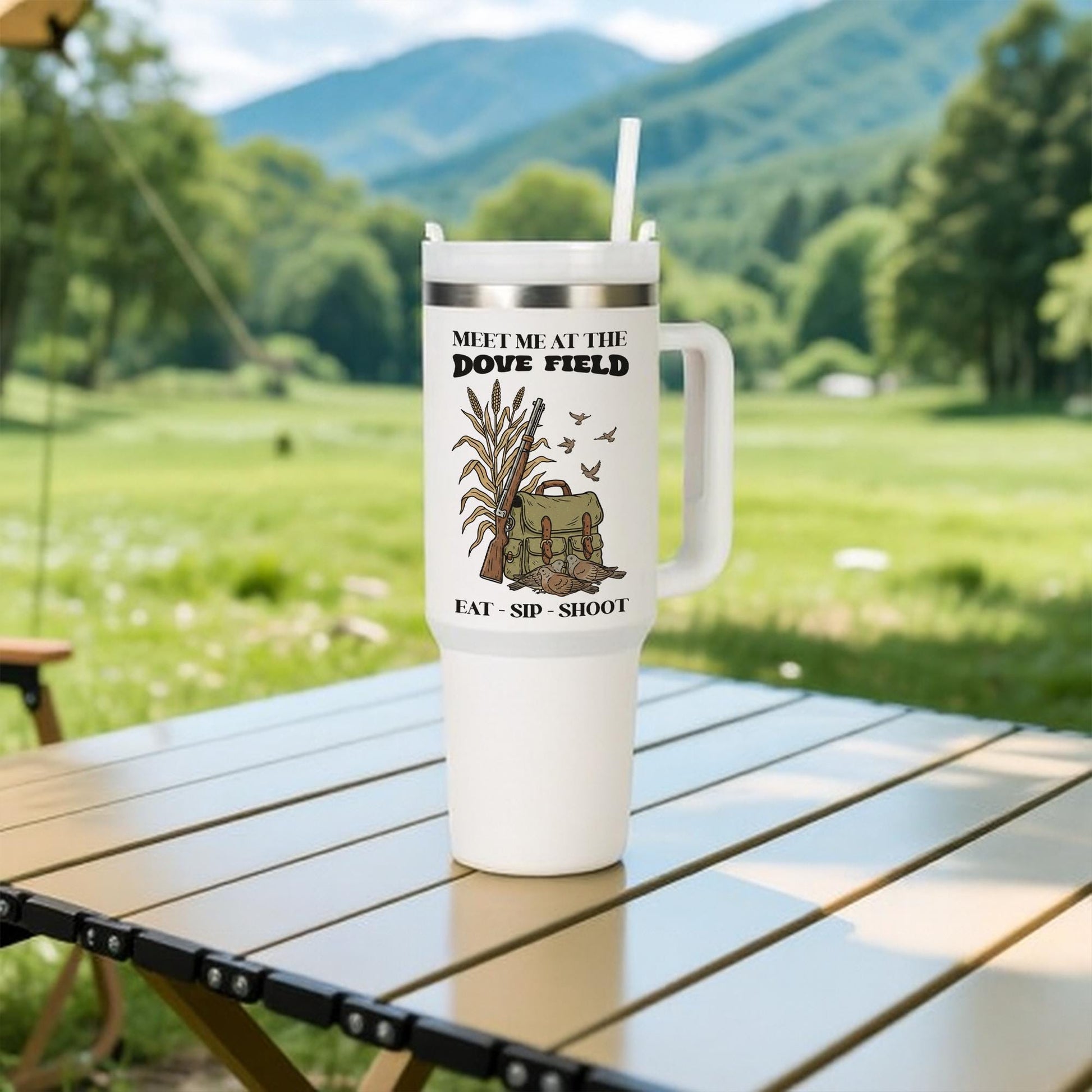 Dove Hunting Tumbler: 40oz Stainless Steel Travel Mug