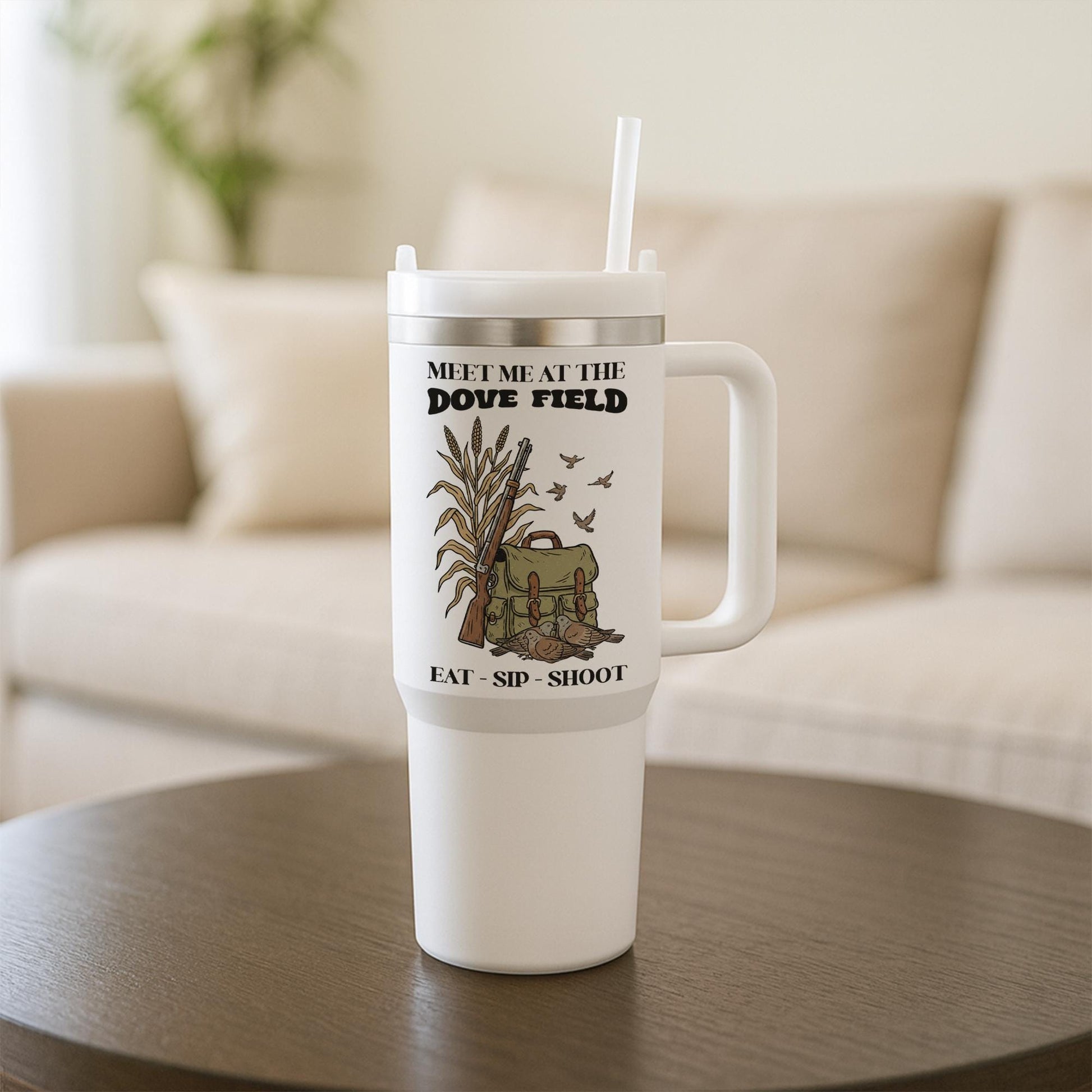 Dove Hunting Tumbler: 40oz Stainless Steel Travel Mug