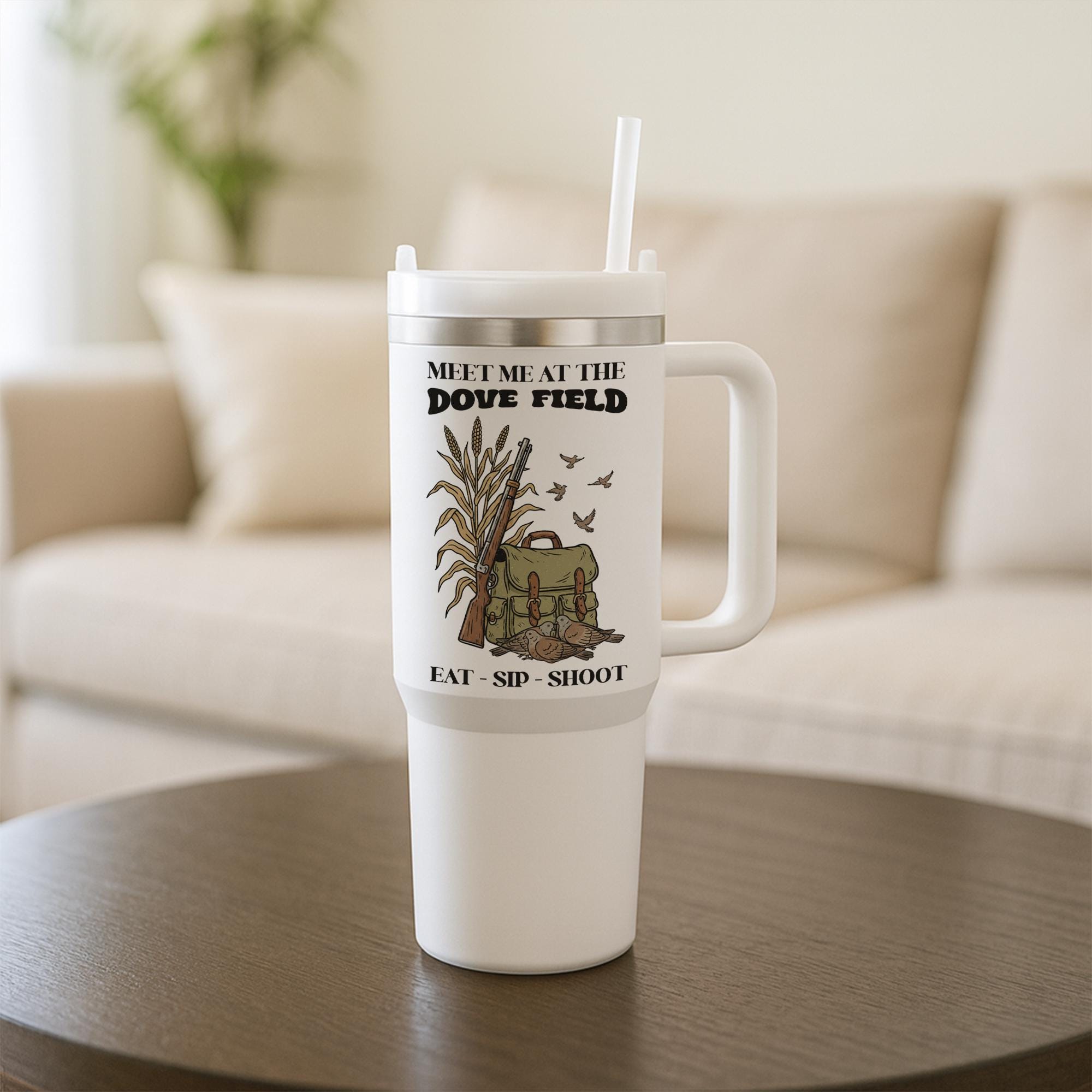 Dove Hunting Tumbler: 40oz Stainless Steel Travel Mug