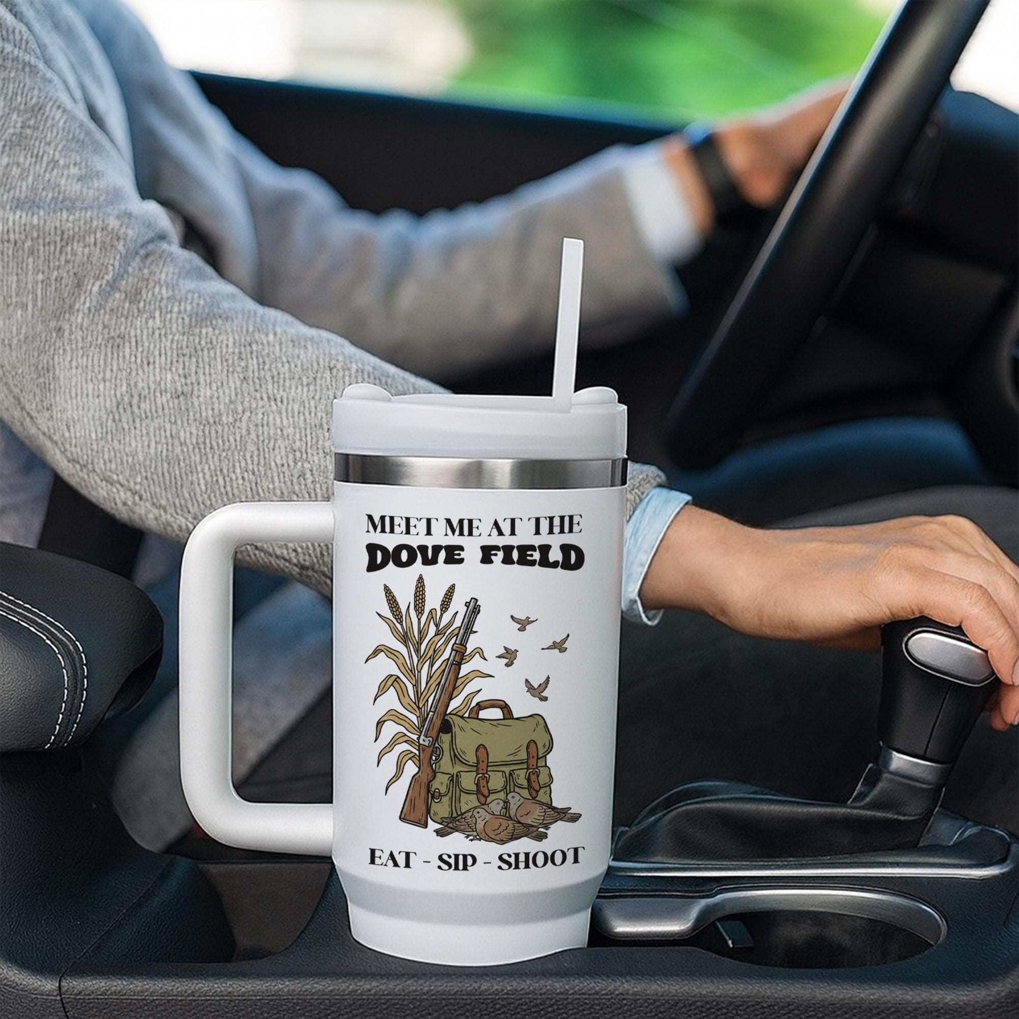 Dove Hunting Tumbler: 40oz Stainless Steel Travel Mug