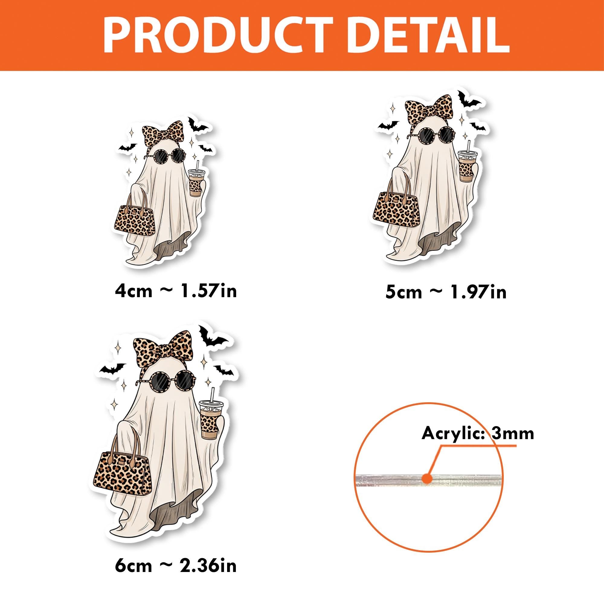 Halloween Ghost Badge Reel | Cute Leopard Print Nurse ID Holder | Retractable Spooky Badge Clip | Fun Work Accessory Gift