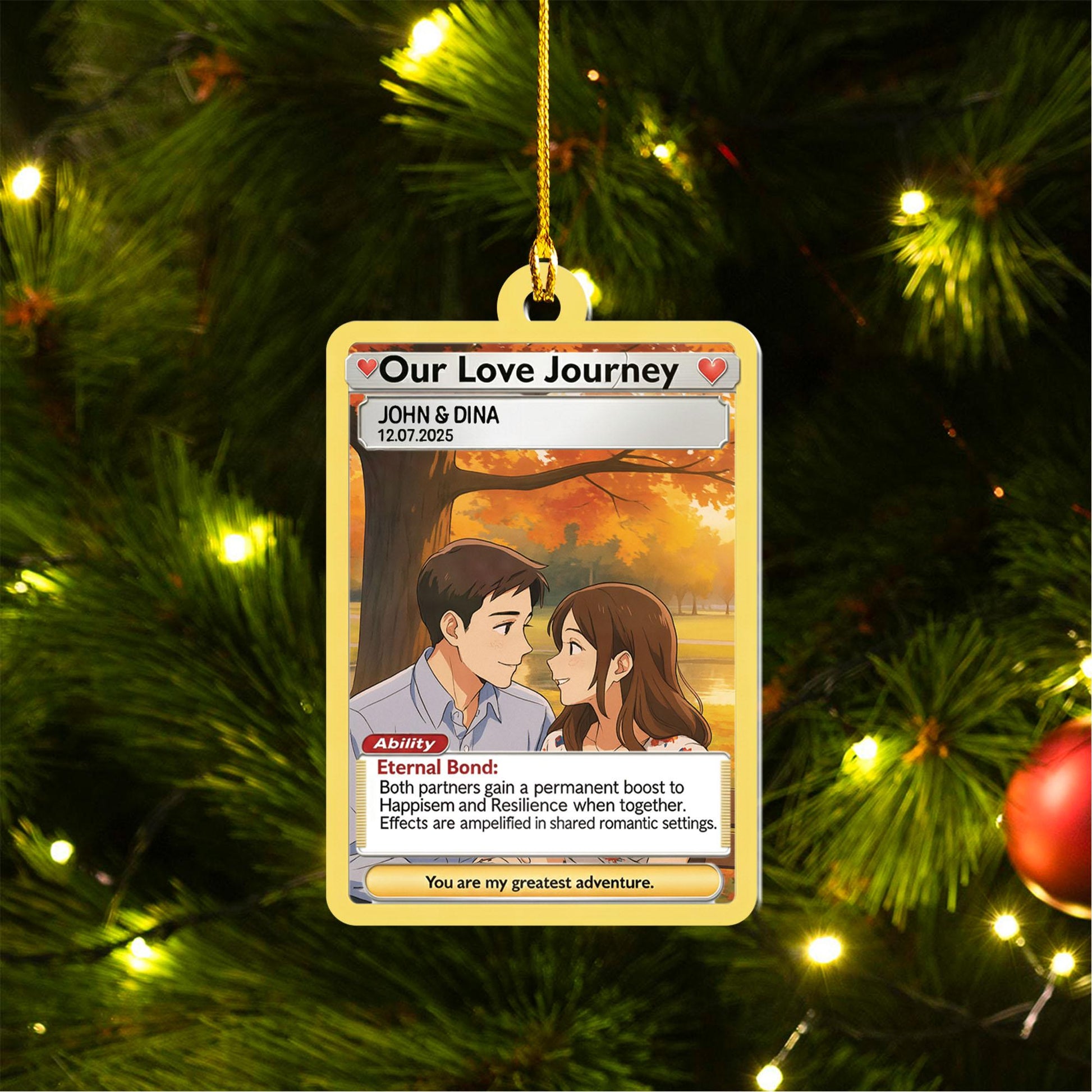 Personalized Photo Anniversary Ornament: Custom Acrylic Keepsake