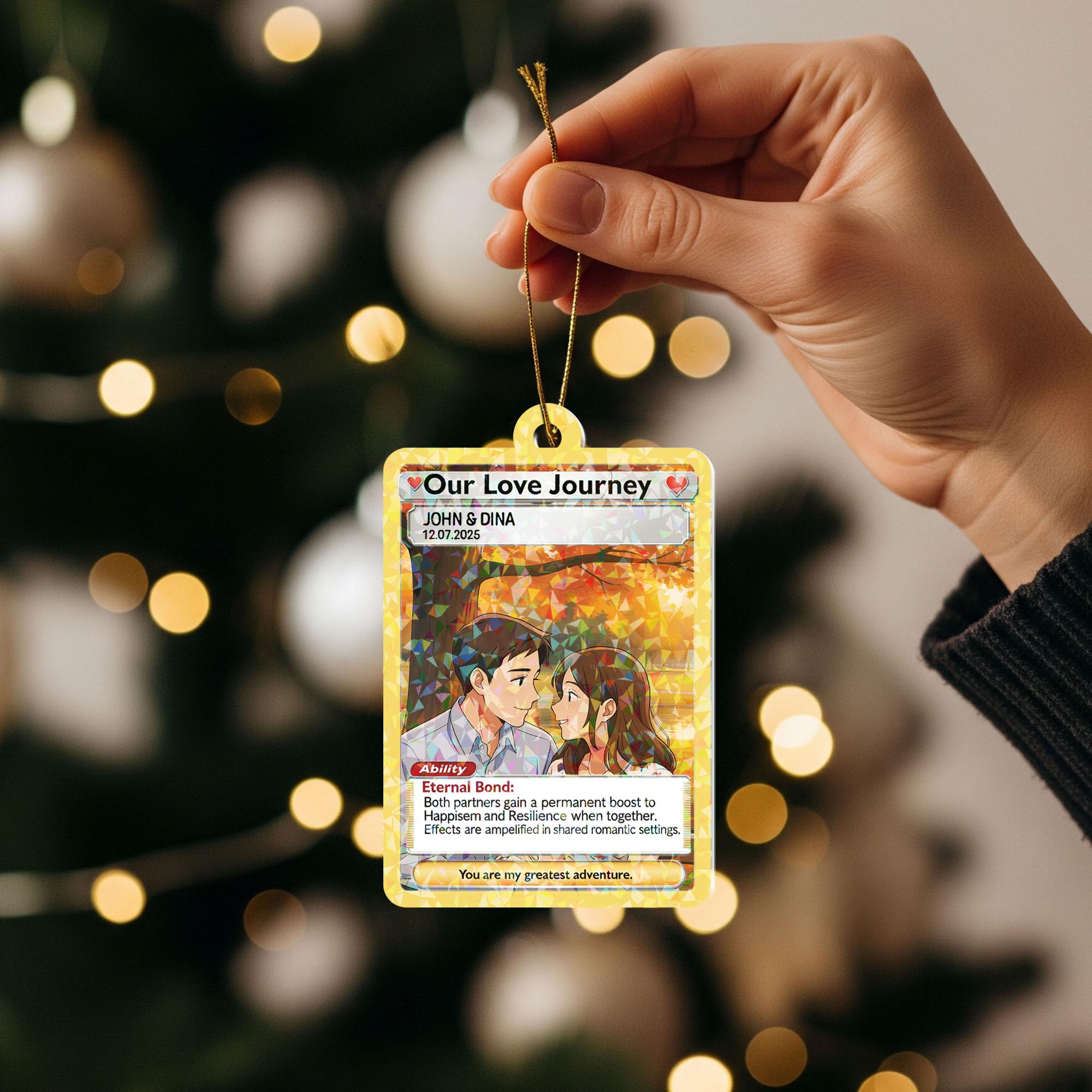 Personalized Photo Anniversary Ornament: Custom Acrylic Keepsake
