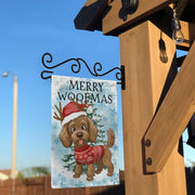 Dog Christmas Garden Flag – Merry Woofmas Outdoor Yard Banner, Holiday Pet Decoration