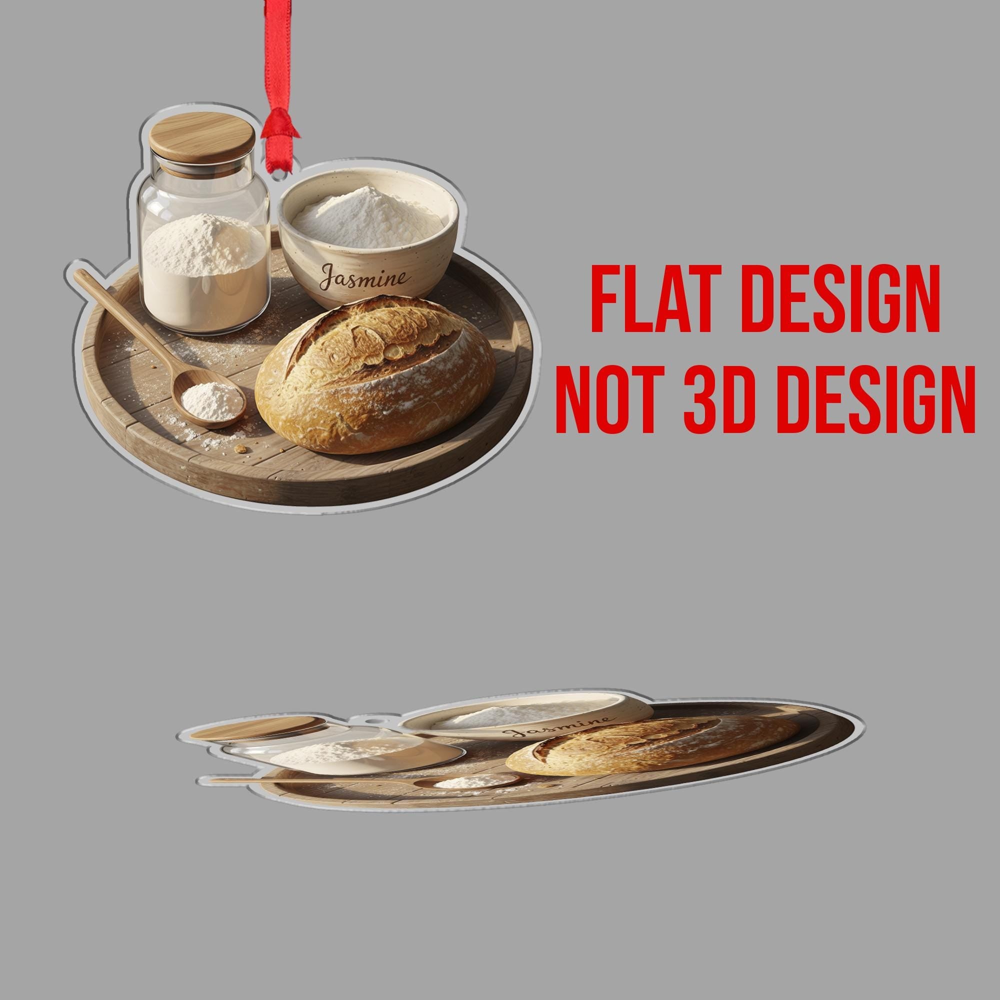 Ornament: Sourdough Started Design, Ceramic Baking Kitchen Decoration